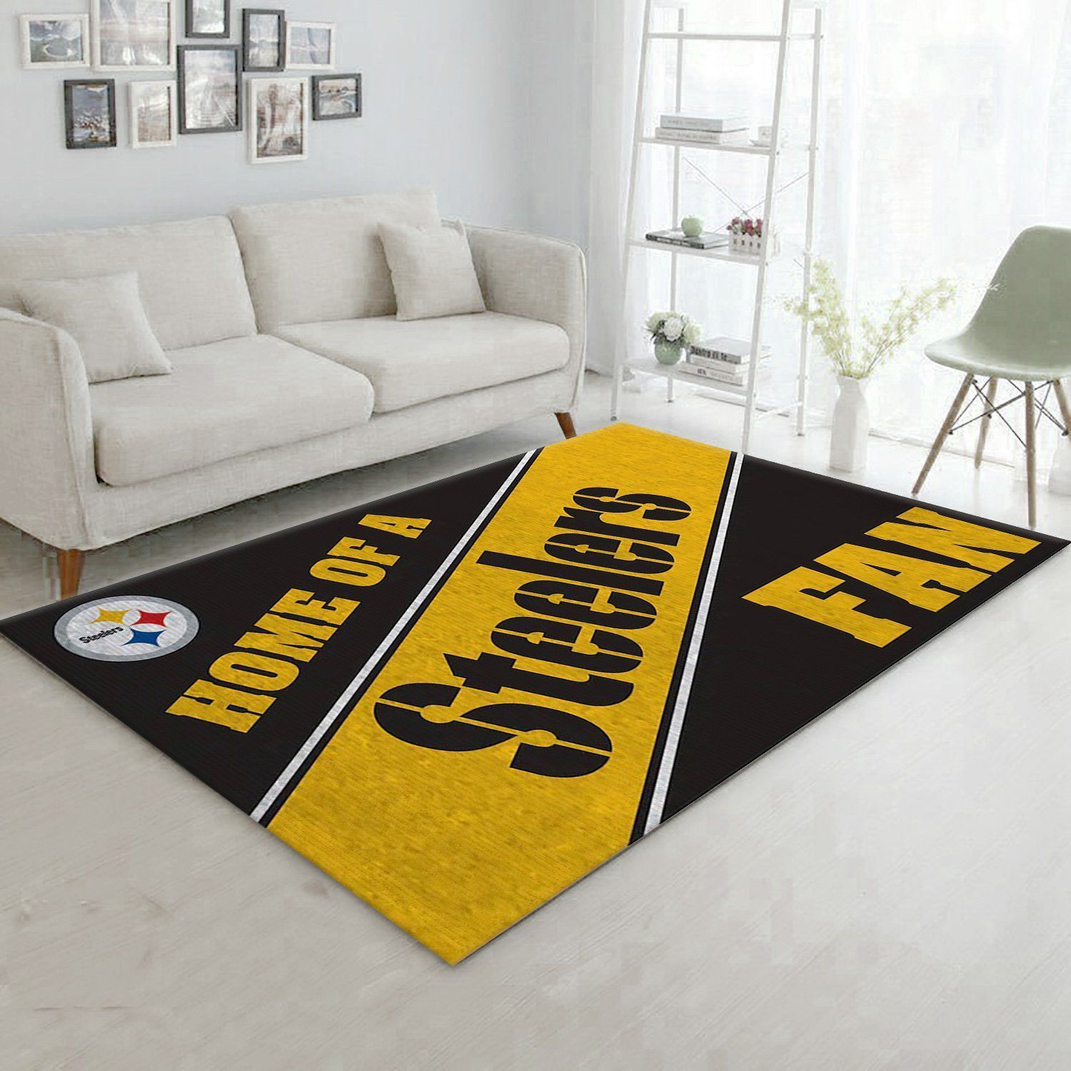 Pittsburgh Steelers Team NFL Area Rug Carpet, Living Room Rug, Family Gift US Decor - Indoor Outdoor Rugs