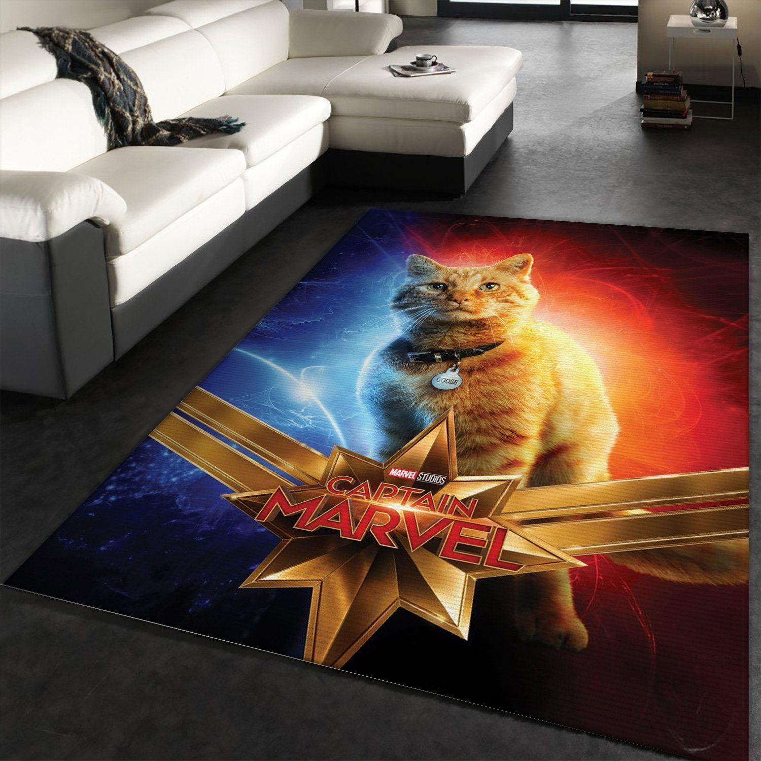 Captain Marvel Movie Goose Movie Area Rug, Gift for fans, Home Decor Floor Decor - Indoor Outdoor Rugs