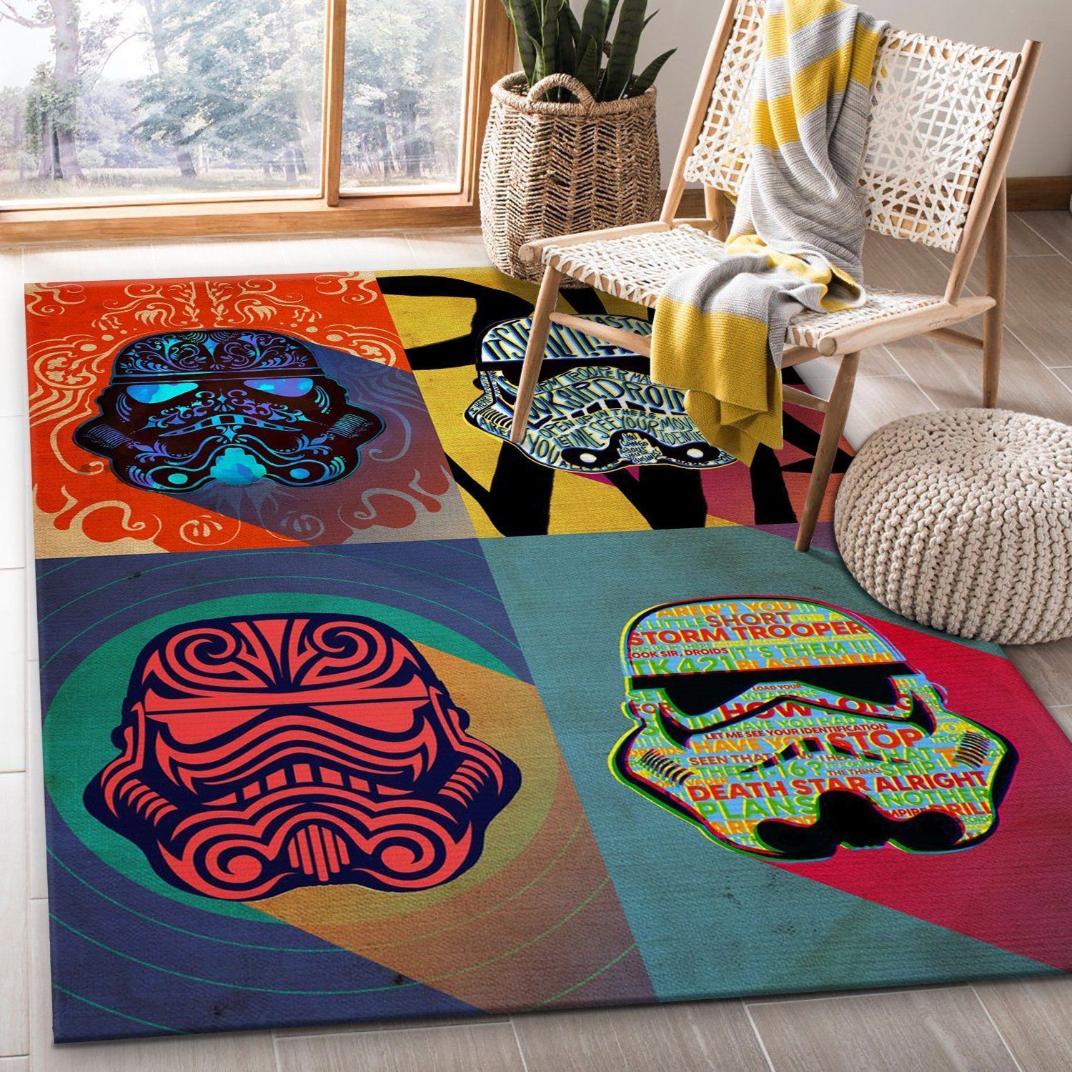 Ink Squad Star War Pop Art Rug, Bedroom Rug, Home US Decor - Indoor Outdoor Rugs