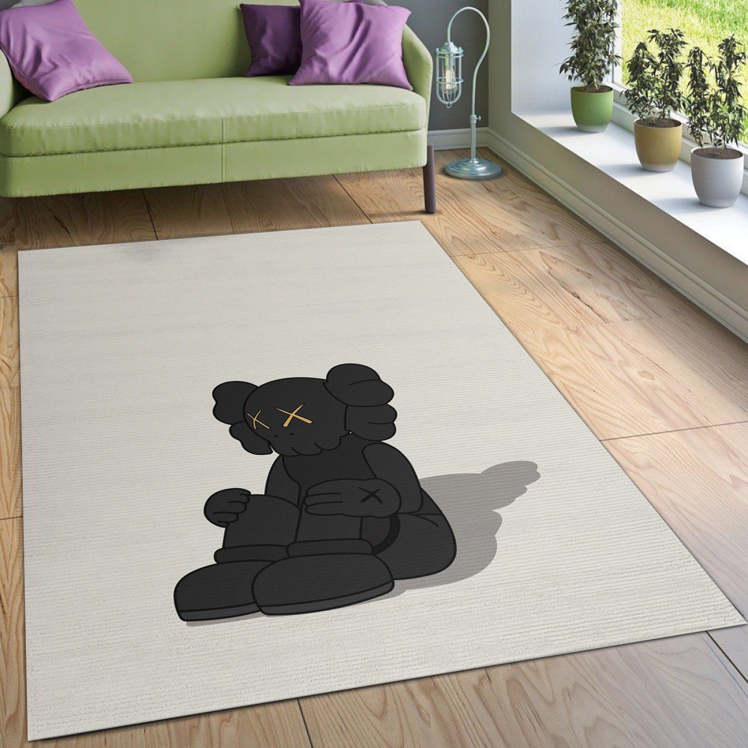 Kaws Illustration Area Rug Living Room Rug US Gift Decor - Indoor Outdoor Rugs