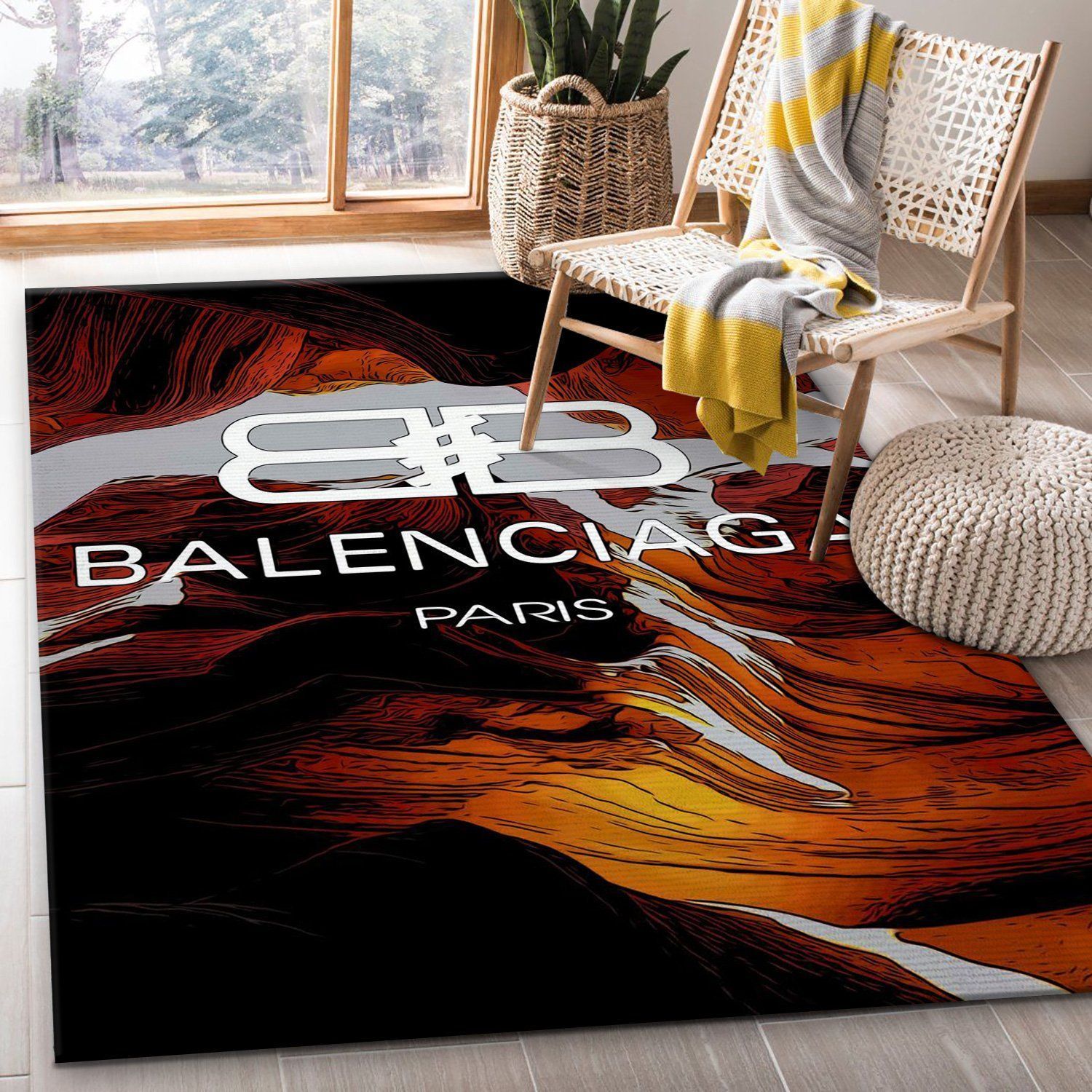 Balenciaga Area Rug Living Room Rug Home Decor Floor Decor - Indoor Outdoor Rugs