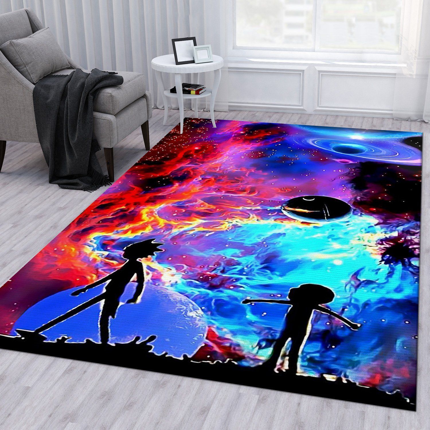 Rick And Morty Christmas Gift Rug Bedroom Rug Home Decor Floor Decor - Indoor Outdoor Rugs