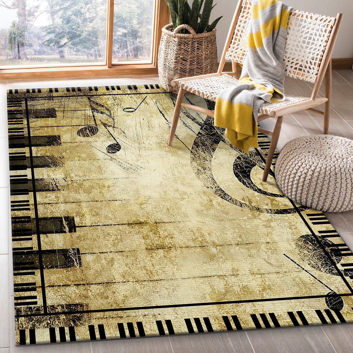 Music Rug Living Room Carpet - Indoor Outdoor Rugs