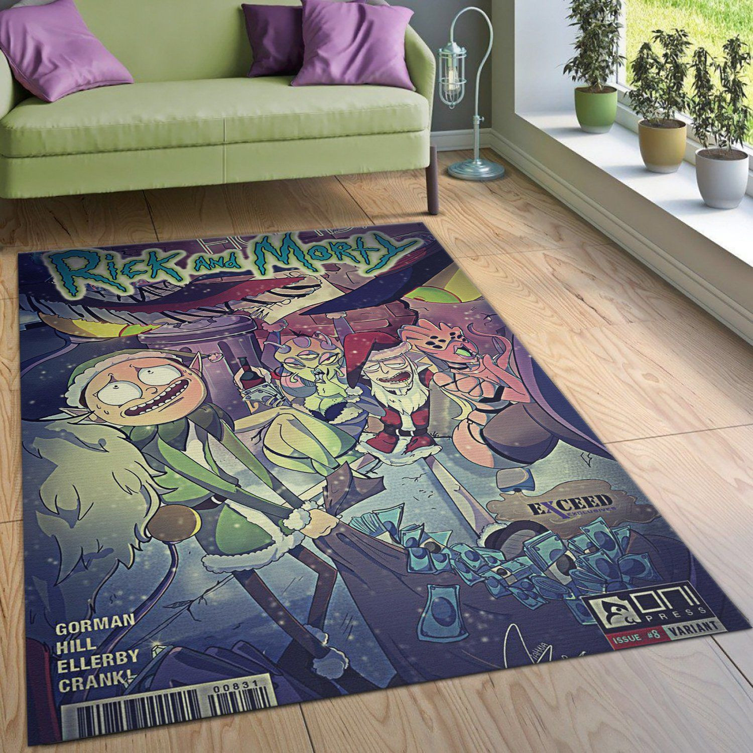 Rick And Morty Christmas Gift Rug Living Room Rug Home Decor Floor Decor - Indoor Outdoor Rugs