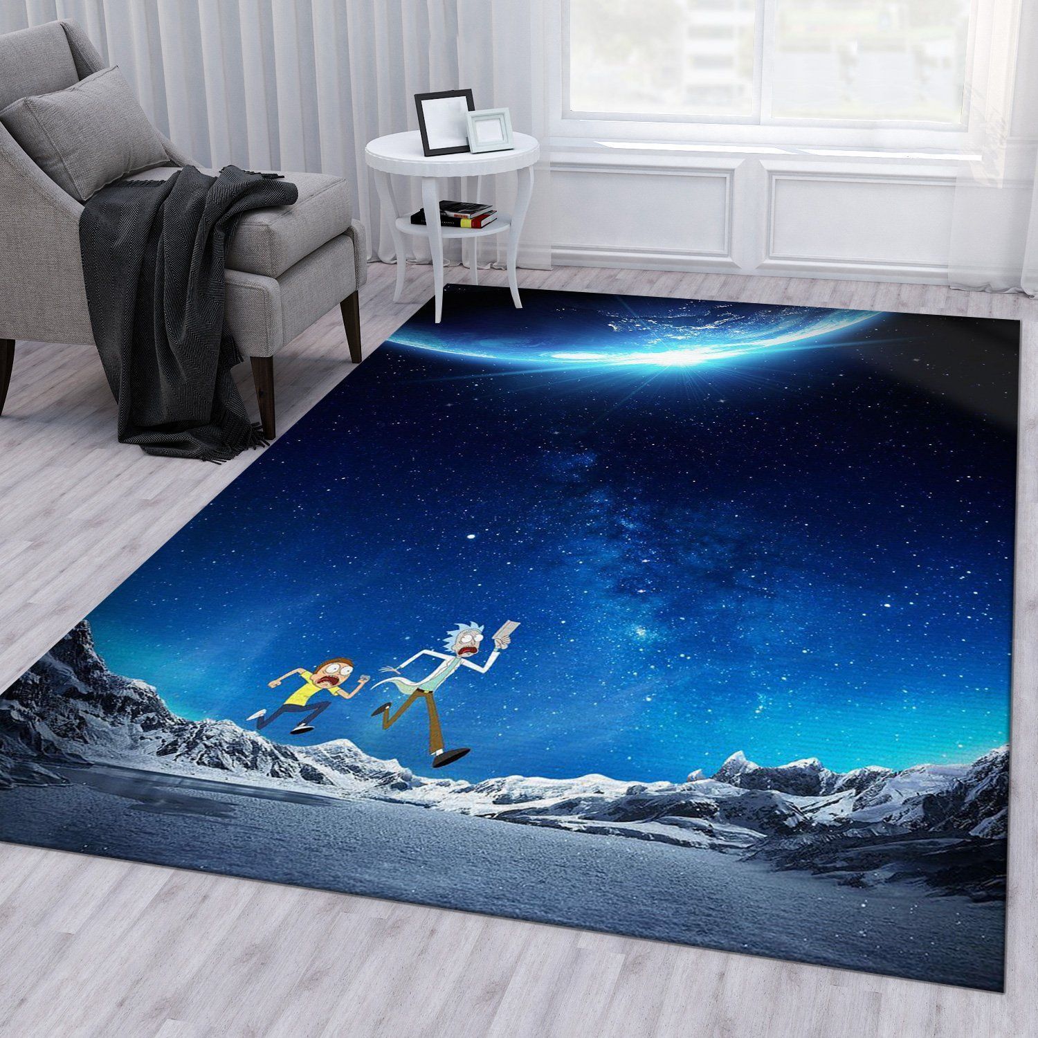 Rick And Morty Area Rug For Christmas Bedroom Rug Home Decor Floor Decor - Indoor Outdoor Rugs