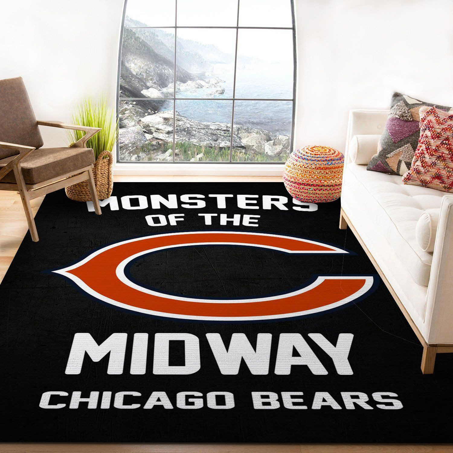 Monsters Of The Midway Nfl Logo Area Rug For Gift Living Room Rug US Gift Decor - Indoor Outdoor Rugs