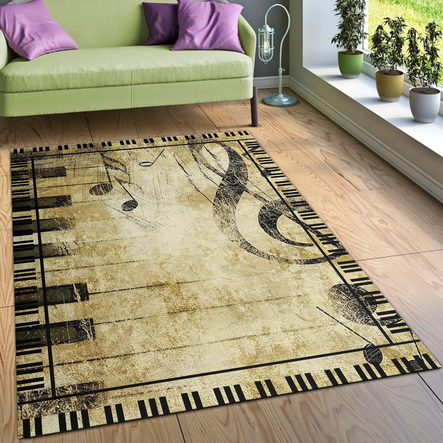 Music Rug Living Room Carpet - Indoor Outdoor Rugs