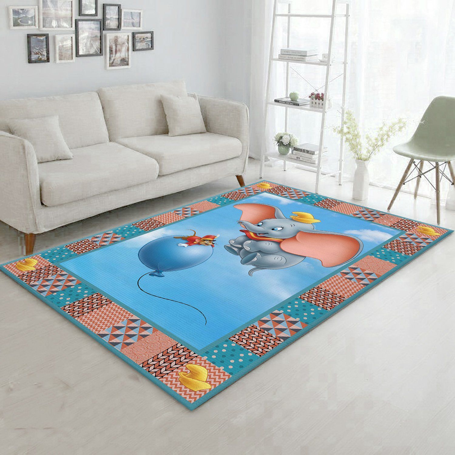 Disney Cute Dumbo Area Rugs Living Room Carpet FN110137 Local Brands Floor Decor The US Decor - Indoor Outdoor Rugs