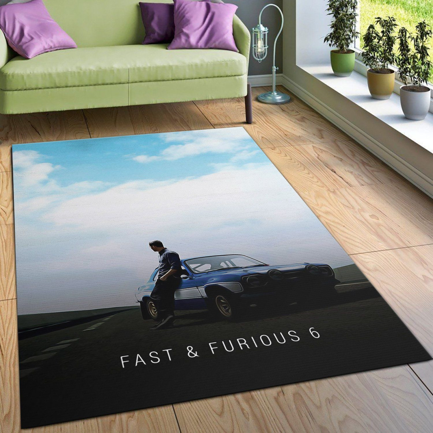 Fast And Furious 6 Rug Art Painting Movie Rugs Christmas Gift US Decor - Indoor Outdoor Rugs