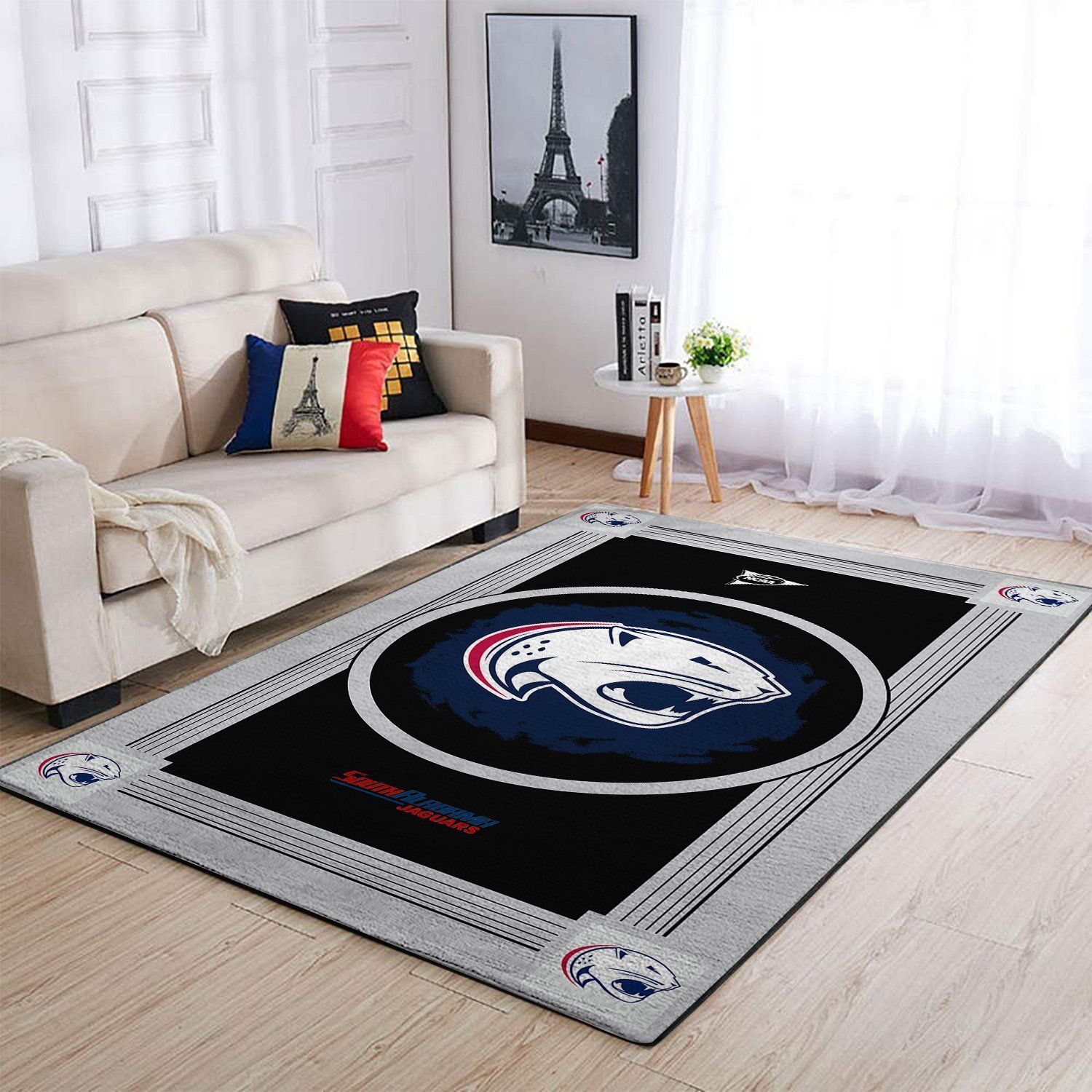 South Alabama Jaguars Ncaa Team Logo Nice Gift Home Decor Rectangle Area Rug - Indoor Outdoor Rugs