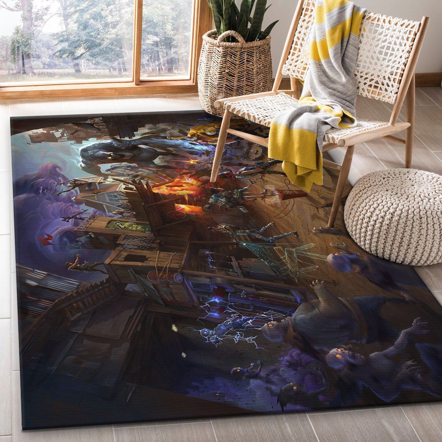 Fortnite Gaming Area Rug Bedroom Family Gift US Decor - Indoor Outdoor Rugs