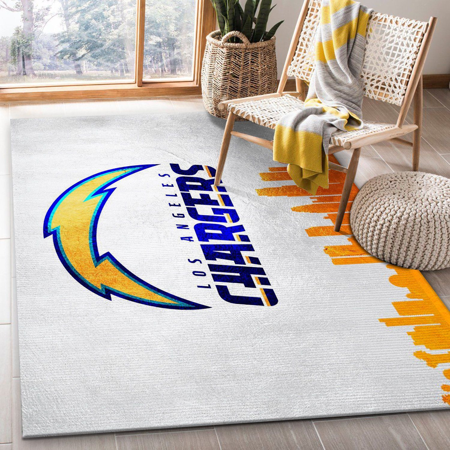 Los Angeles Chargers NFL Area Rug, Kitchen Rug, Home Decor Floor Decor - Indoor Outdoor Rugs