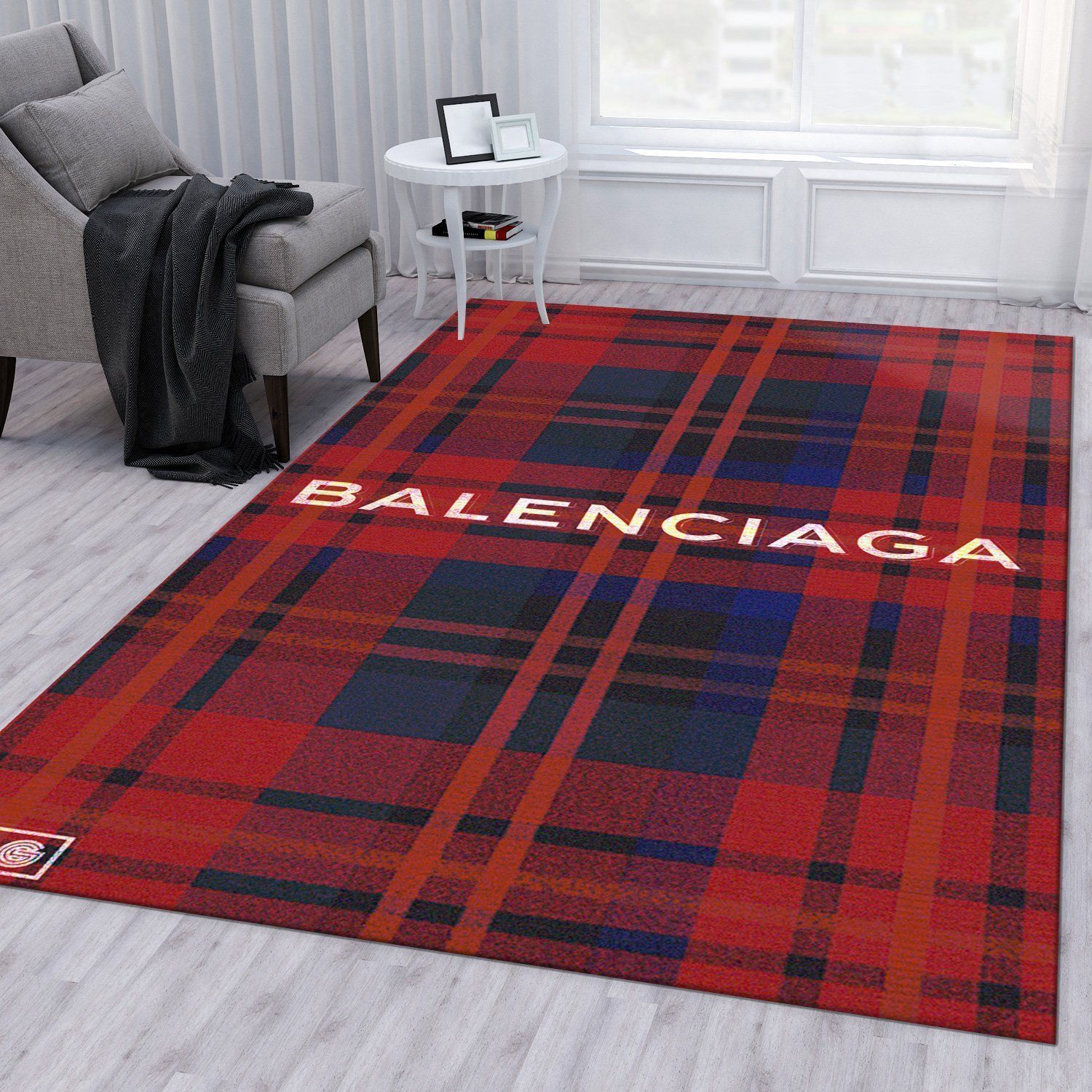 Balenciaga Area Rug For Christmas Fashion Brand Rug Living Room Rug Christmas Gift US Decor - Indoor Outdoor Rugs