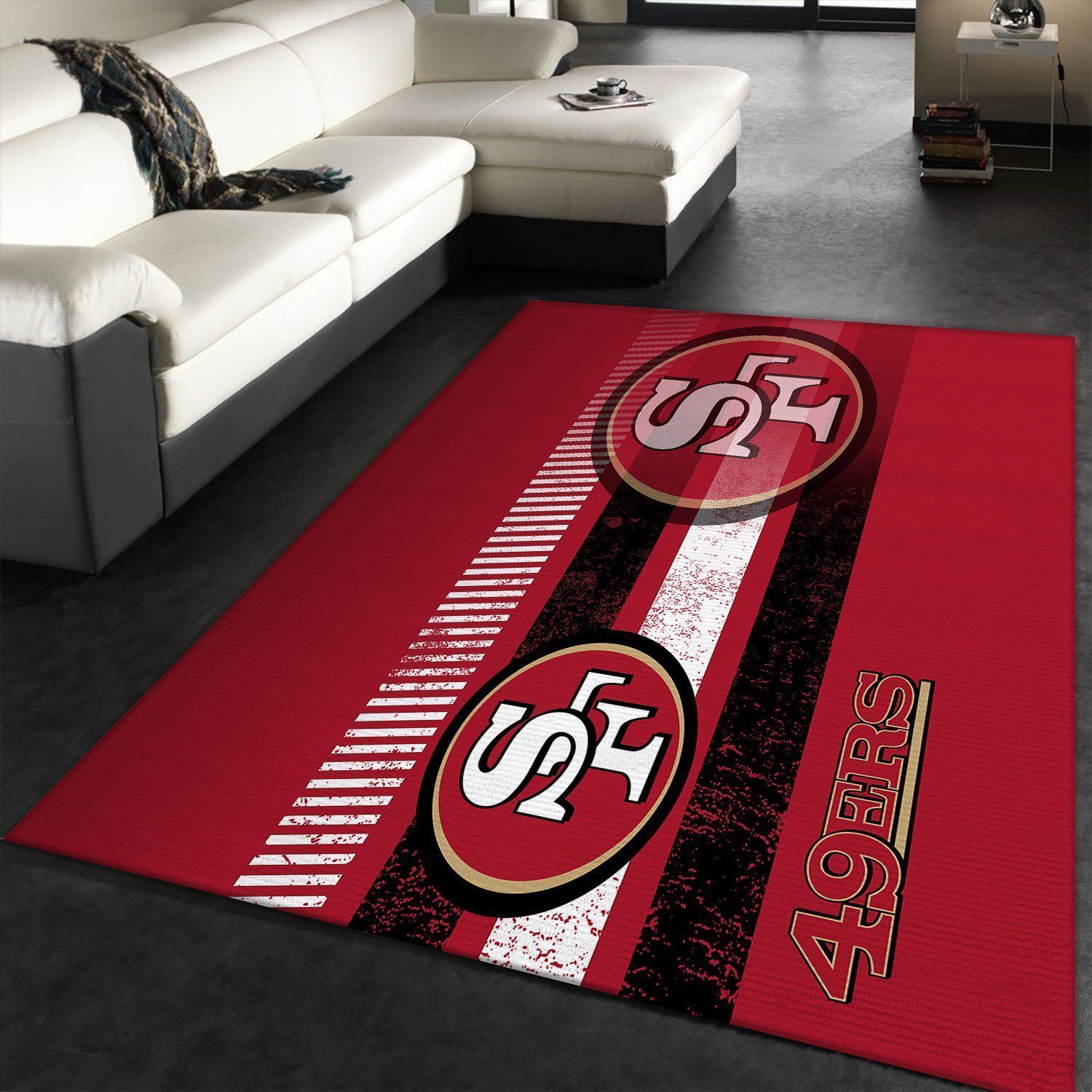 San Francisco 49ers Nfl Team Logo Rug Room Carpet Custom Area Floor Home Decor - Indoor Outdoor Rugs