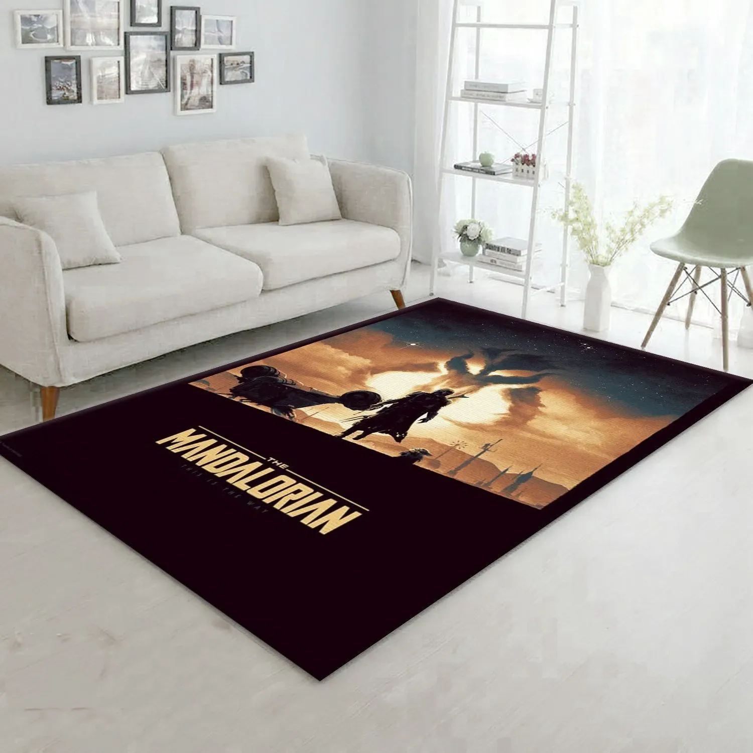 Mandalorian Baby Yoda Ver34 Area Rug For Christmas Bedroom Rug Home Decor - Indoor Outdoor Rugs