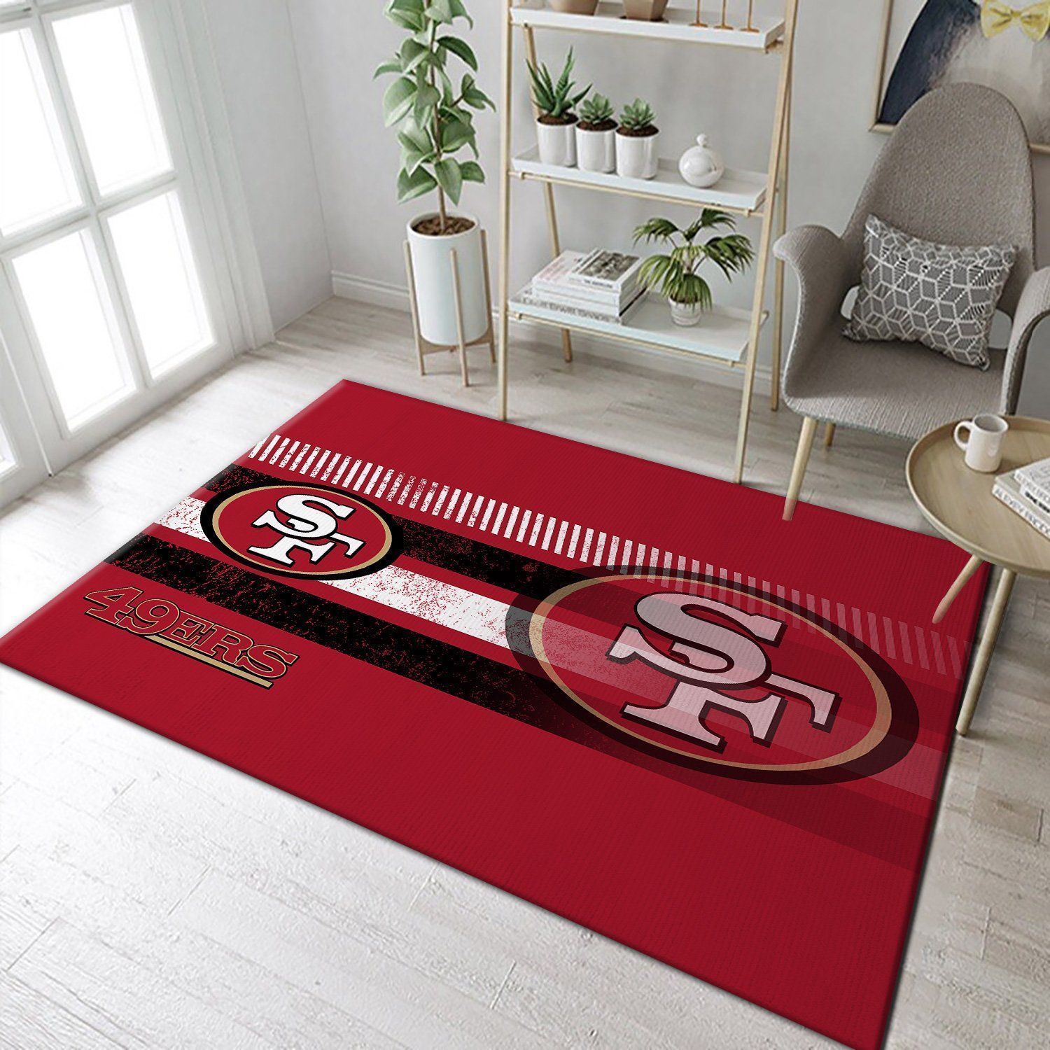 San Francisco 49ers Nfl Team Logo Rug Room Carpet Custom Area Floor Home Decor - Indoor Outdoor Rugs