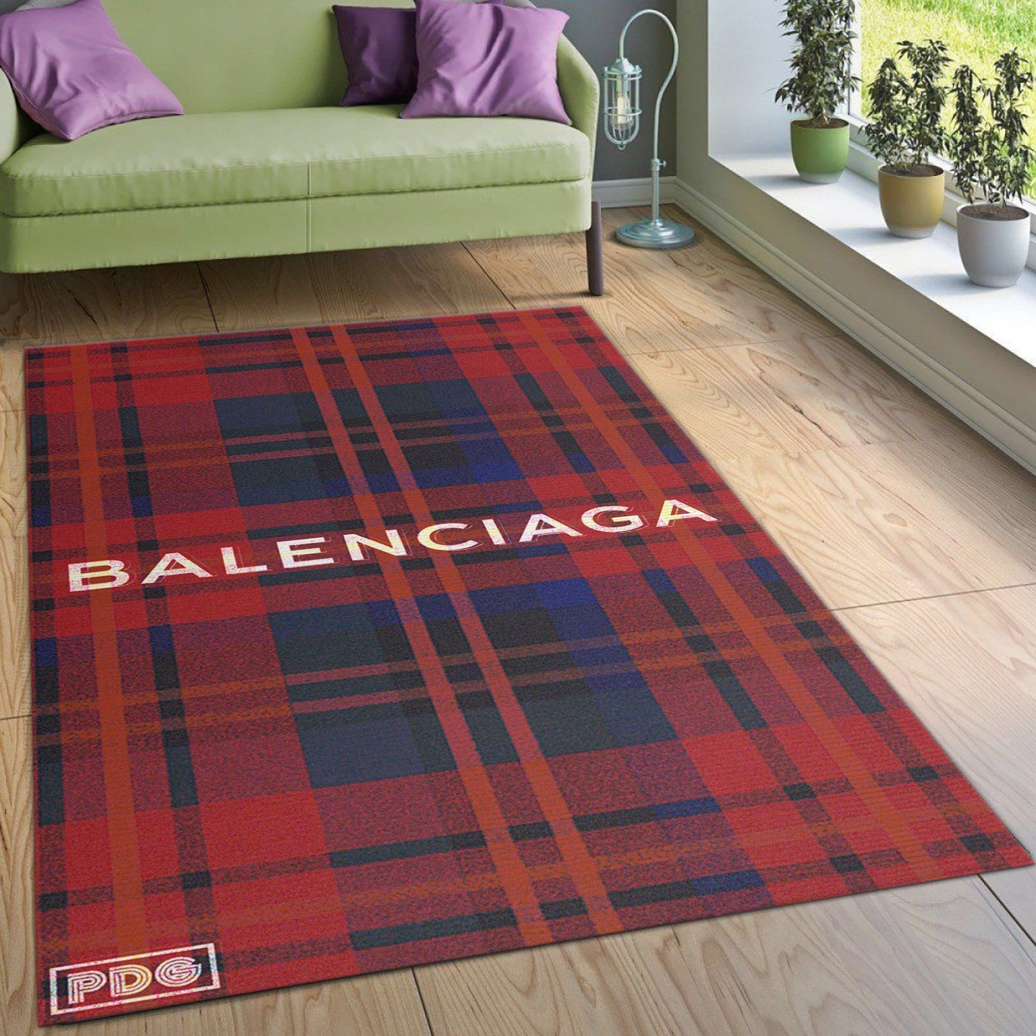 Balenciaga Area Rug For Christmas Fashion Brand Rug Living Room Rug Christmas Gift US Decor - Indoor Outdoor Rugs