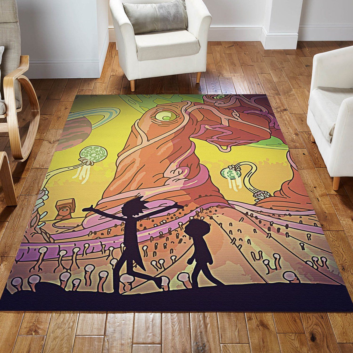 Rick And Morty Area Rug For Christmas Bedroom Rug Home Decor Floor Decor - Indoor Outdoor Rugs