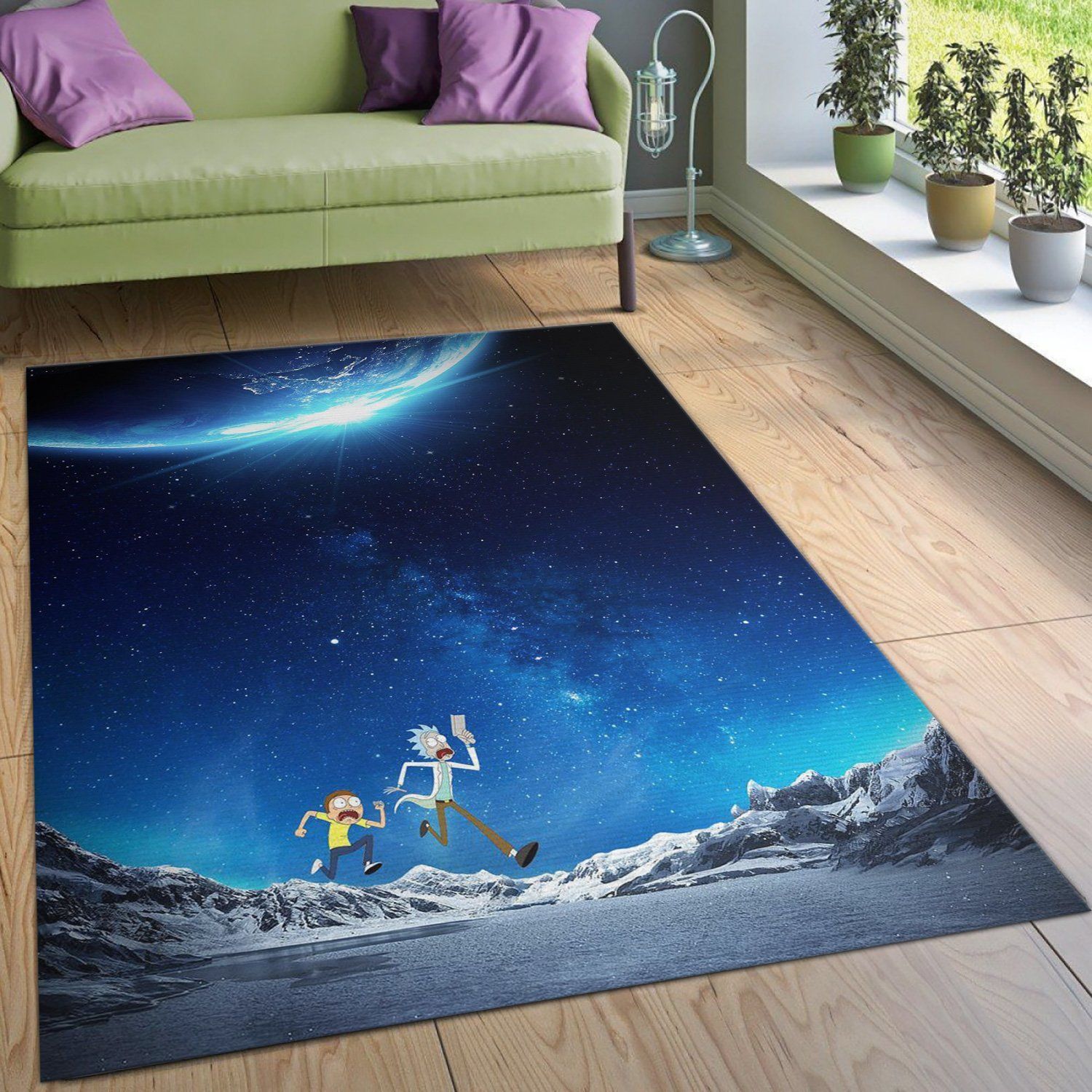 Rick And Morty Area Rug For Christmas Bedroom Rug Home Decor Floor Decor - Indoor Outdoor Rugs