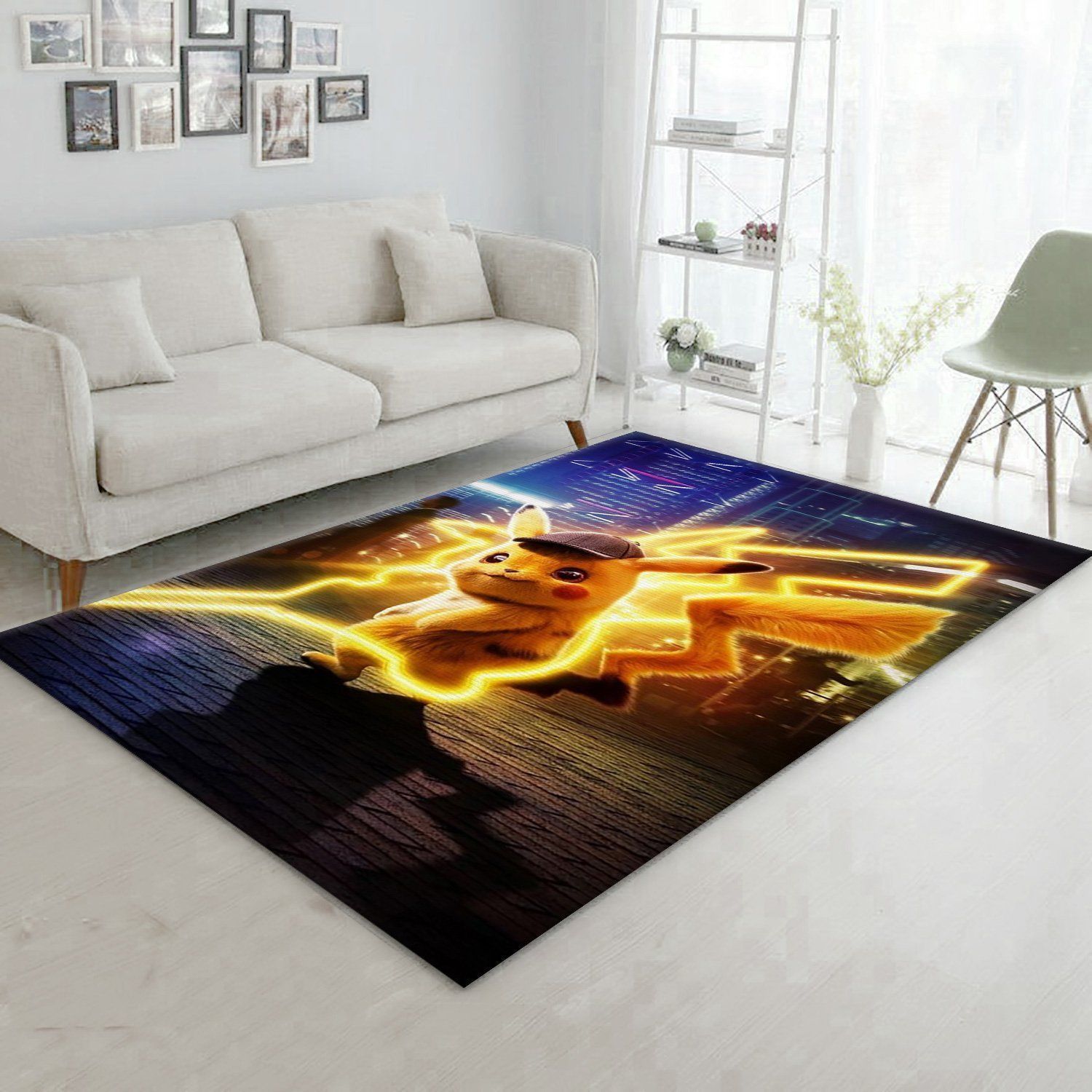 Pikachu V1 Area Rug For Gift Bedroom Rug US Gift Decor - Indoor Outdoor Rugs