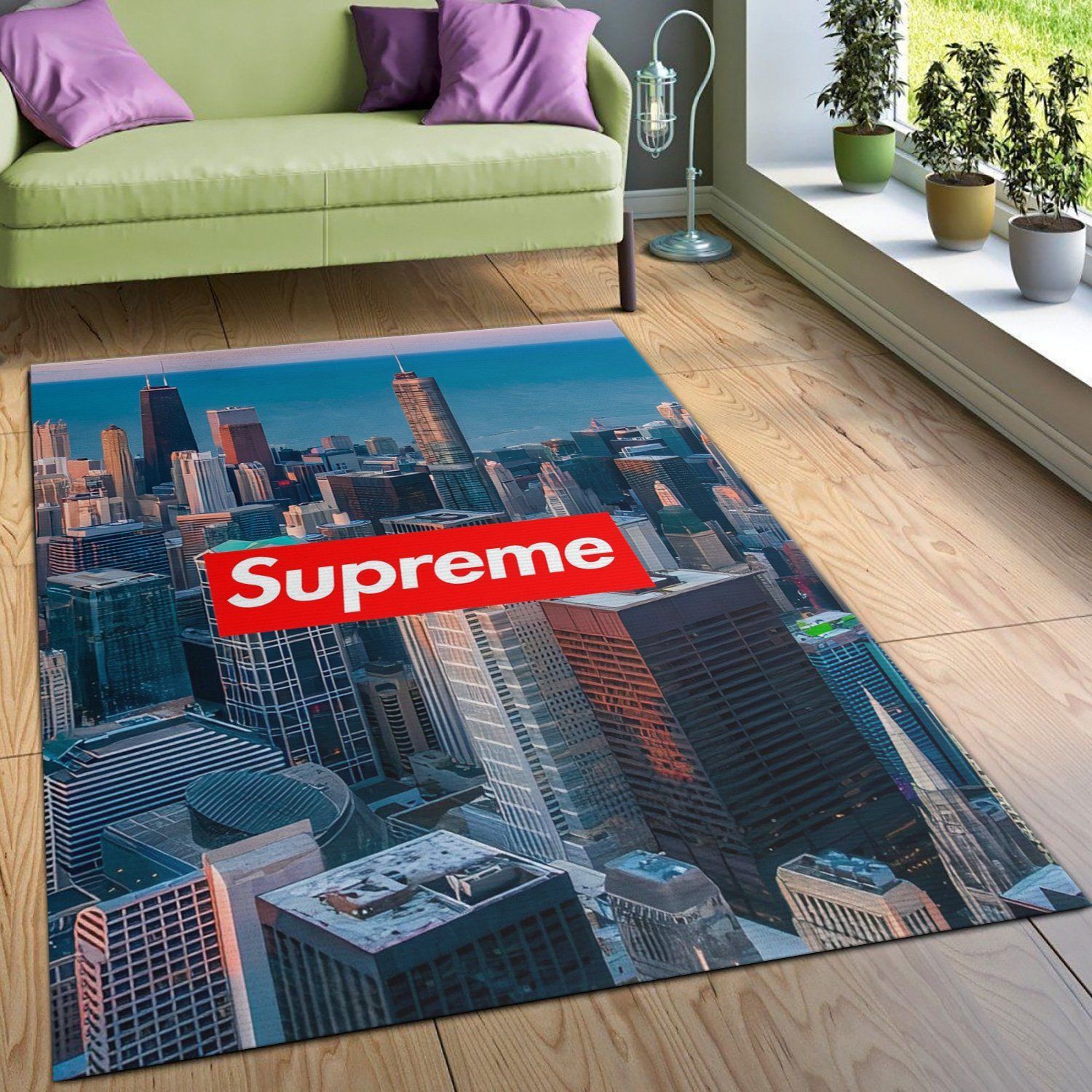 Supreme Cityscape Rectangle Rug Bedroom Rug Home Decor Floor Decor - Indoor Outdoor Rugs