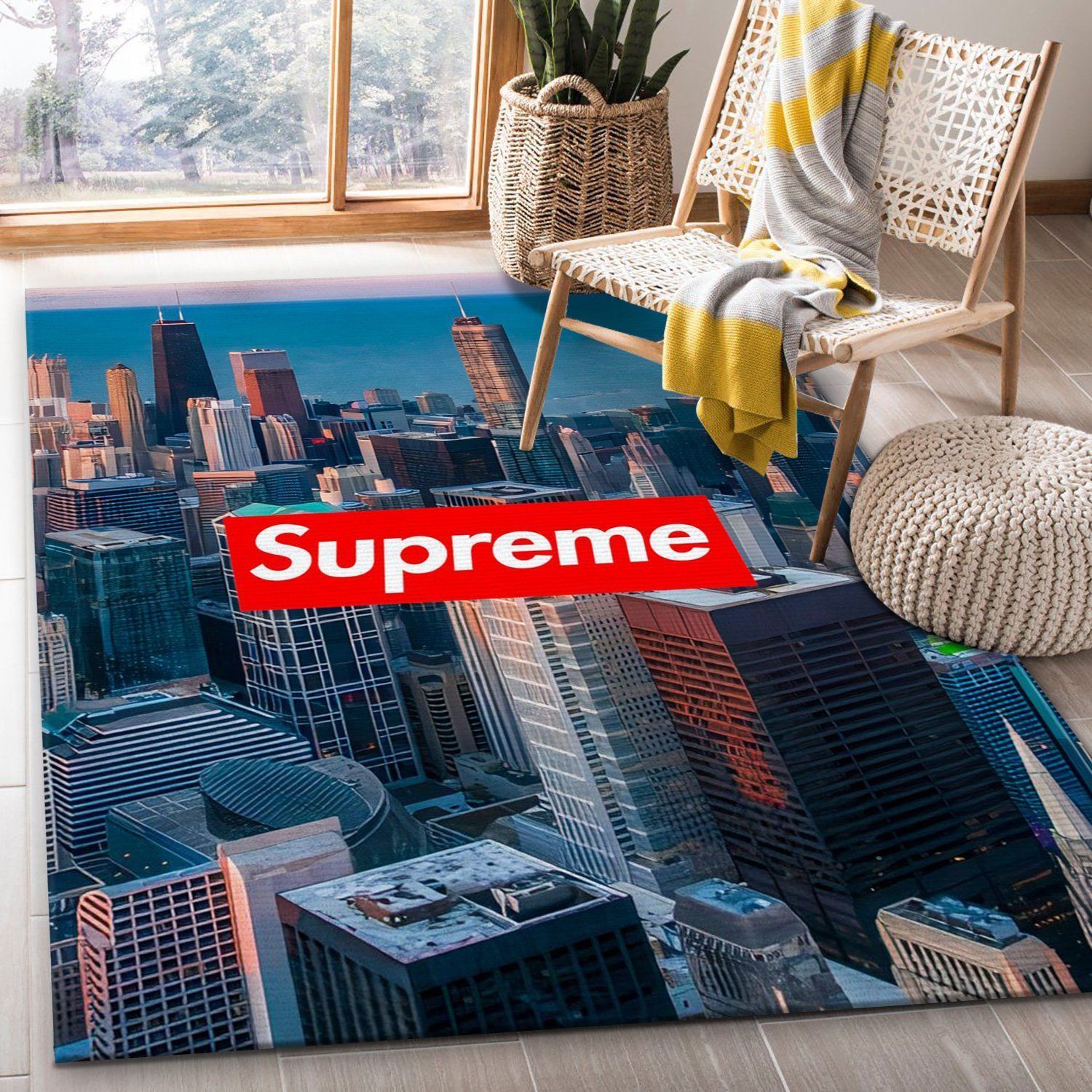 Supreme Cityscape Rectangle Rug Bedroom Rug Home Decor Floor Decor - Indoor Outdoor Rugs