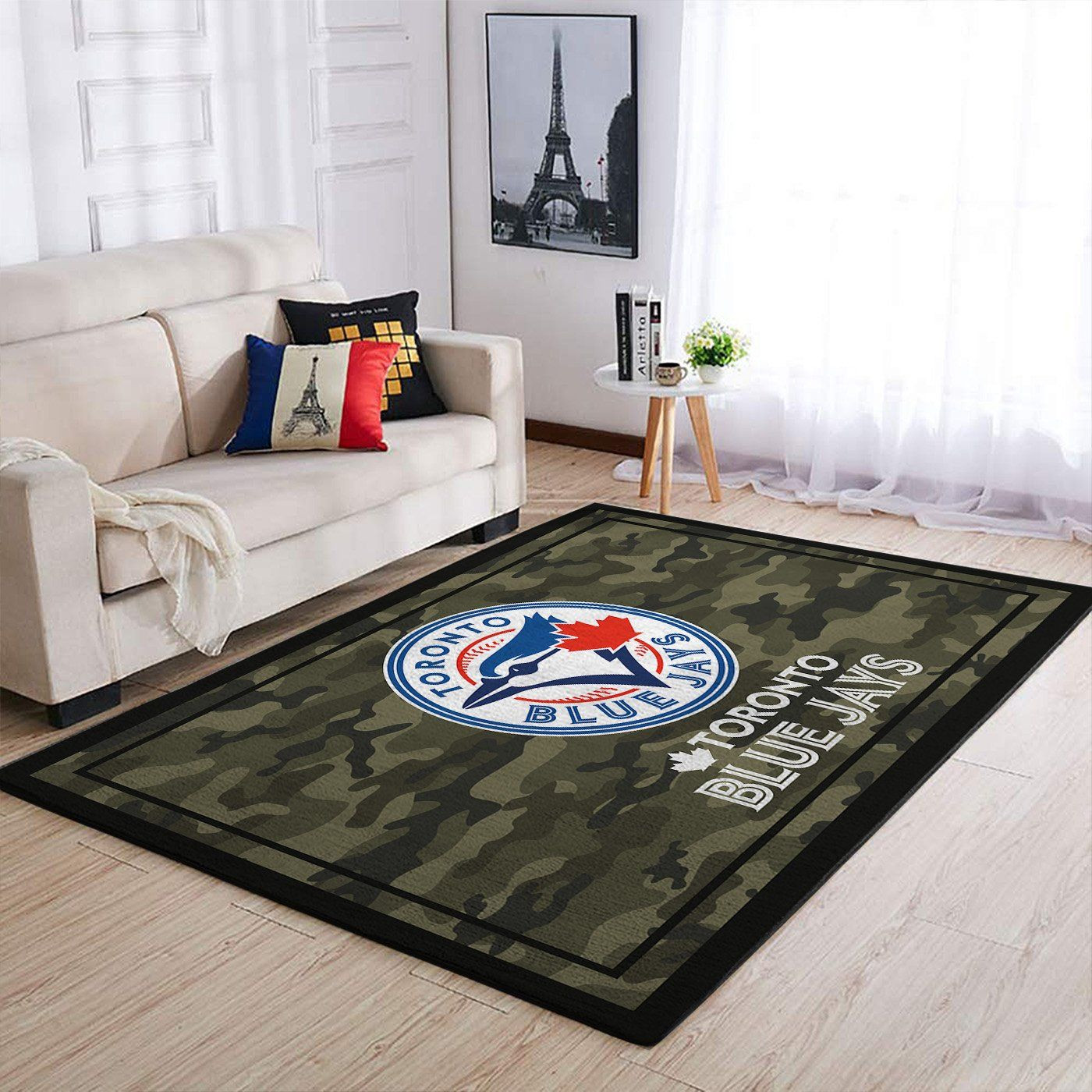 Toronto Blue Jays Mlb Team Logo Camo Style Nice Gift Home Decor Rectangle Area Rug - Indoor Outdoor Rugs