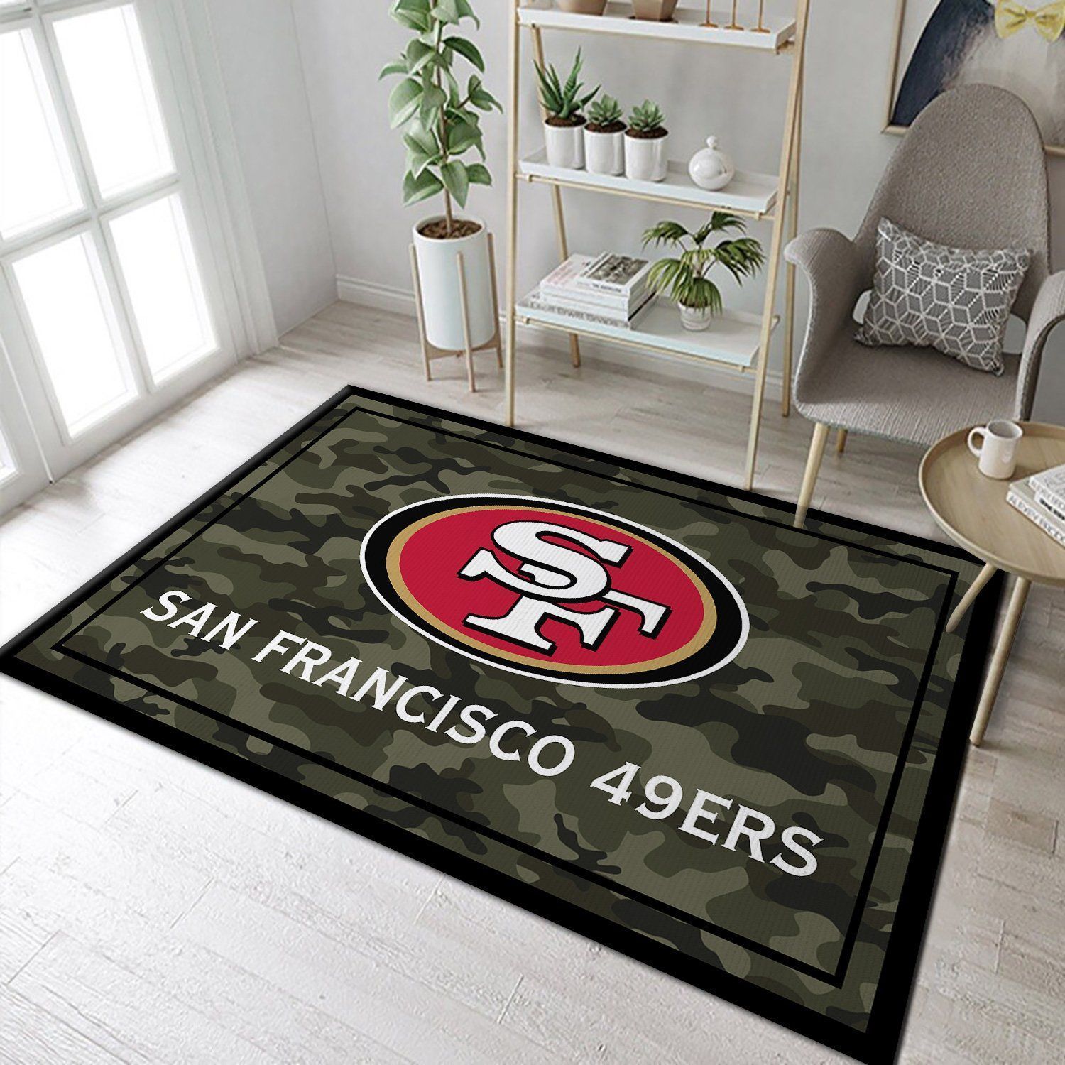 San Francisco 49ers Nfl Rug Room Carpet Sport Custom Area Floor Home Decor V2 - Indoor Outdoor Rugs