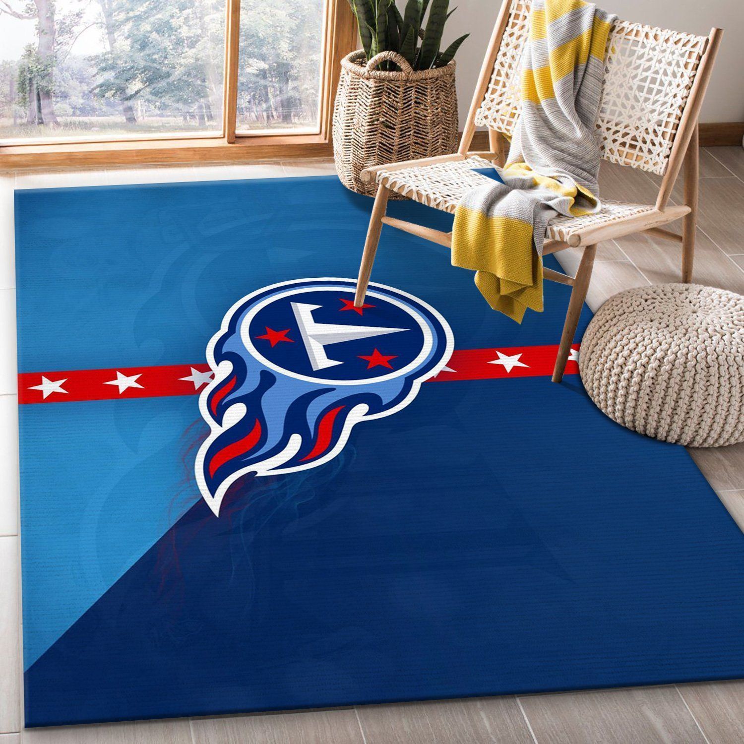 Tennessee Titans 10 NFL Area Rug For Christmas Bedroom Rug Home Decor Floor Decor - Indoor Outdoor Rugs