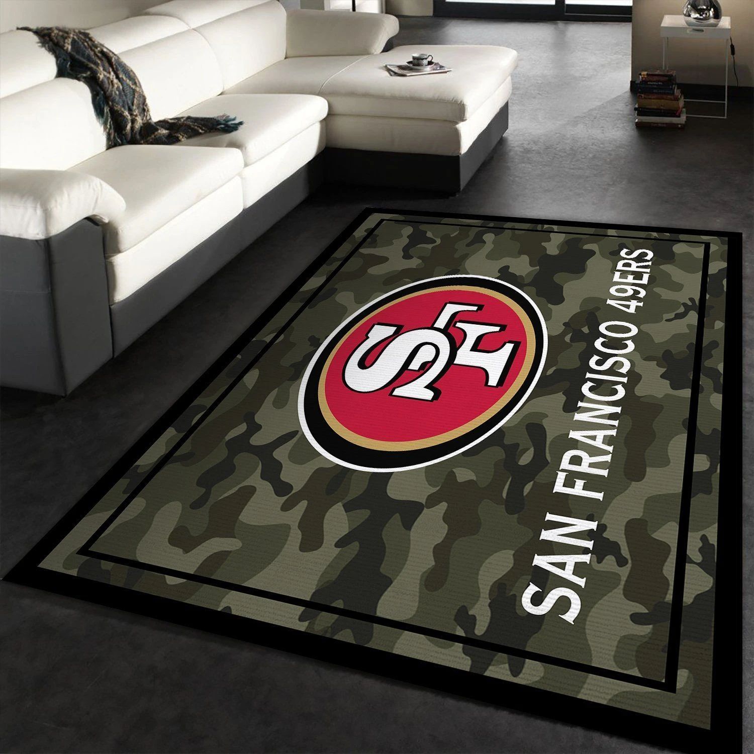 San Francisco 49ers Nfl Rug Room Carpet Sport Custom Area Floor Home Decor V2 - Indoor Outdoor Rugs