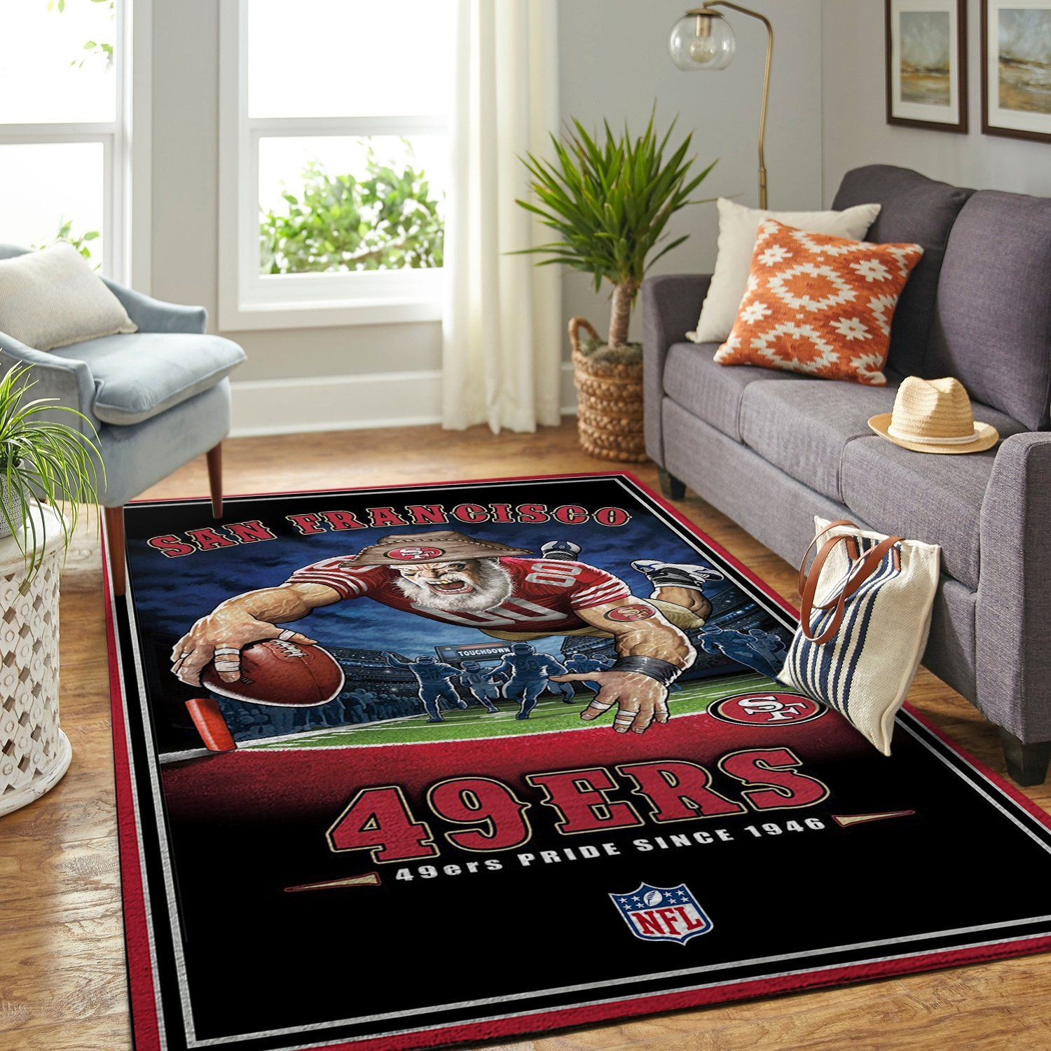 San Francisco 49ers Nfl Team Pride Nice Gift Home Decor Rectangle Area Rug - Indoor Outdoor Rugs