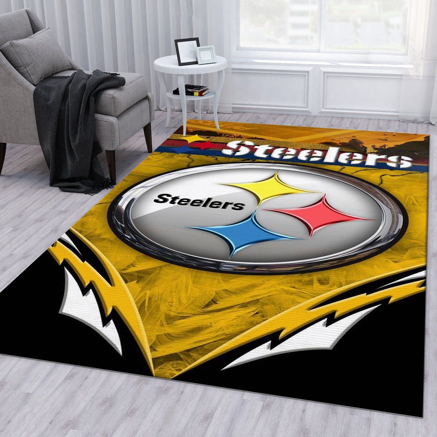 Pittsburgh Steelers 18 Nfl Area Rug Living Room Rug Home US Decor - Indoor Outdoor Rugs