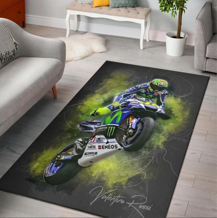 Valentino Rossi The Doctor Vr46 Area Rug Rugs For Living Room Rug Home Decor - Indoor Outdoor Rugs