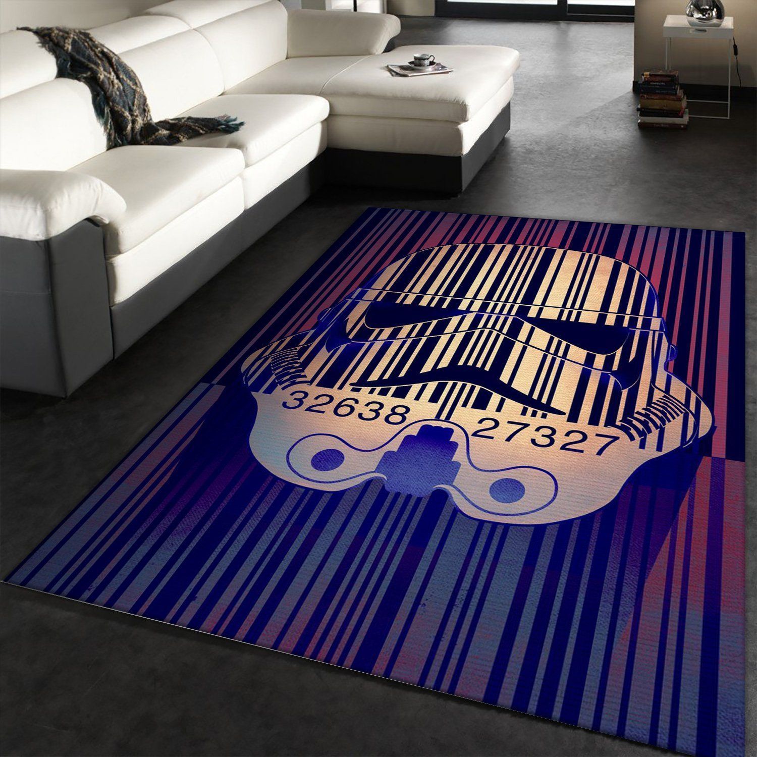 Barcode Star War Area Rug Carpet, Bedroom Rug, US Gift Decor - Indoor Outdoor Rugs