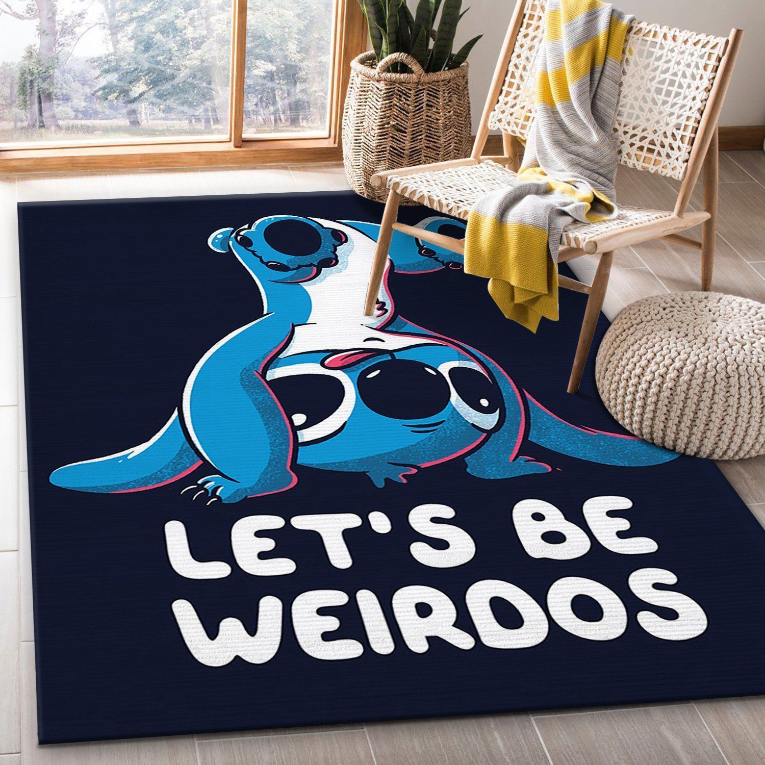 Let S Be Weirdos Area Rug For Christmas, Living room and bedroom Rug, Home Decor - Indoor Outdoor Rugs