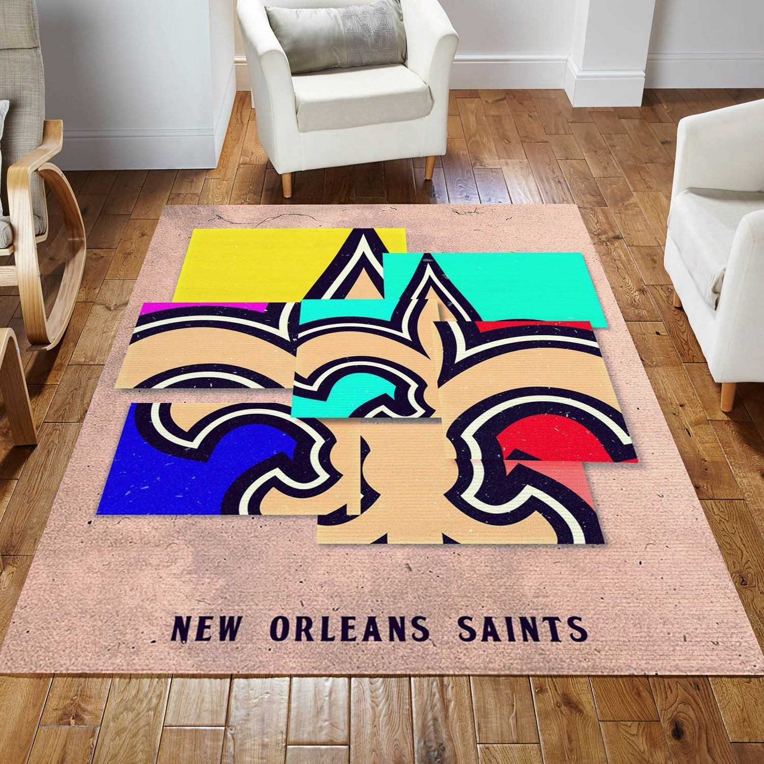 New Orleans Saints NFL Rug Bedroom Rug US Gift Decor - Indoor Outdoor Rugs