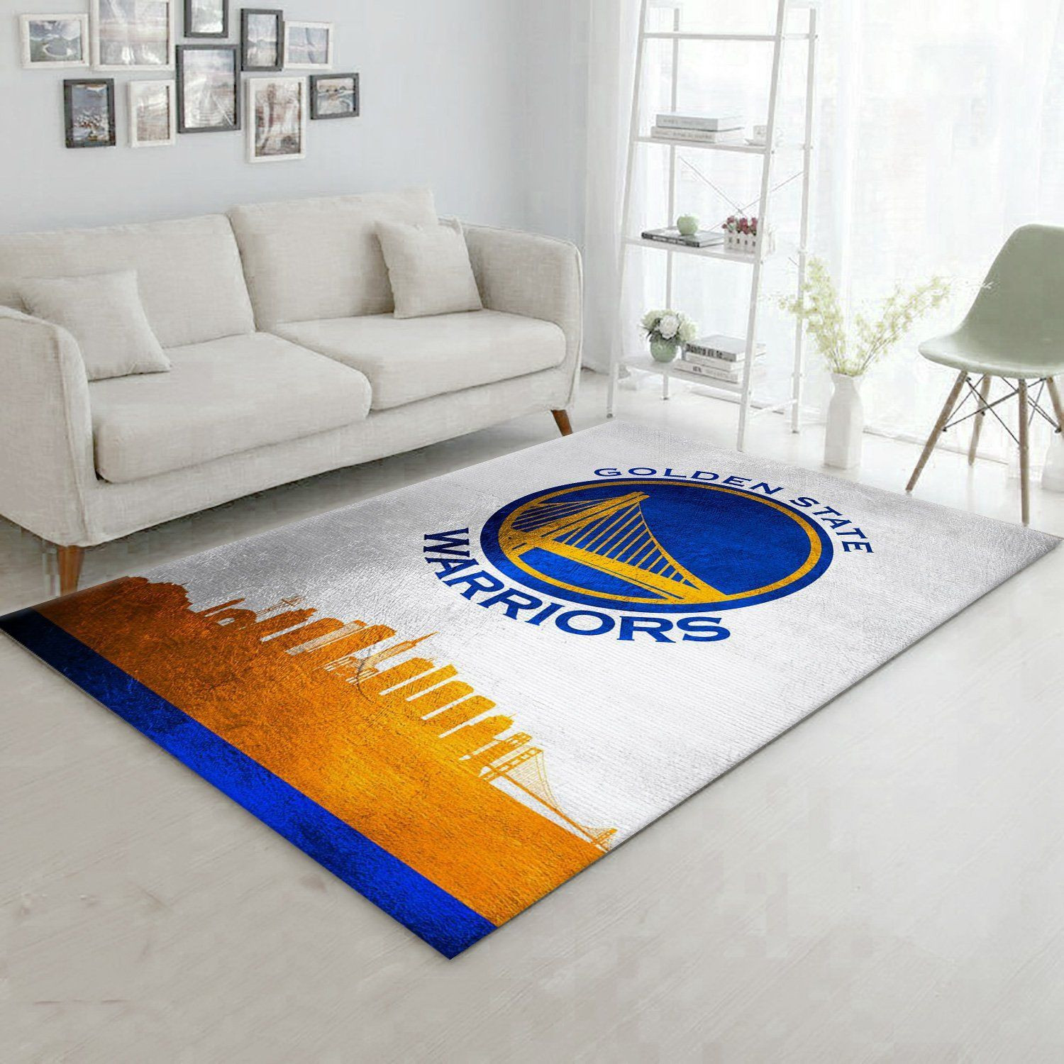 Golden State Warriors NBA Team Area Rug, Living Room Rug, Family Gift US Decor - Indoor Outdoor Rugs