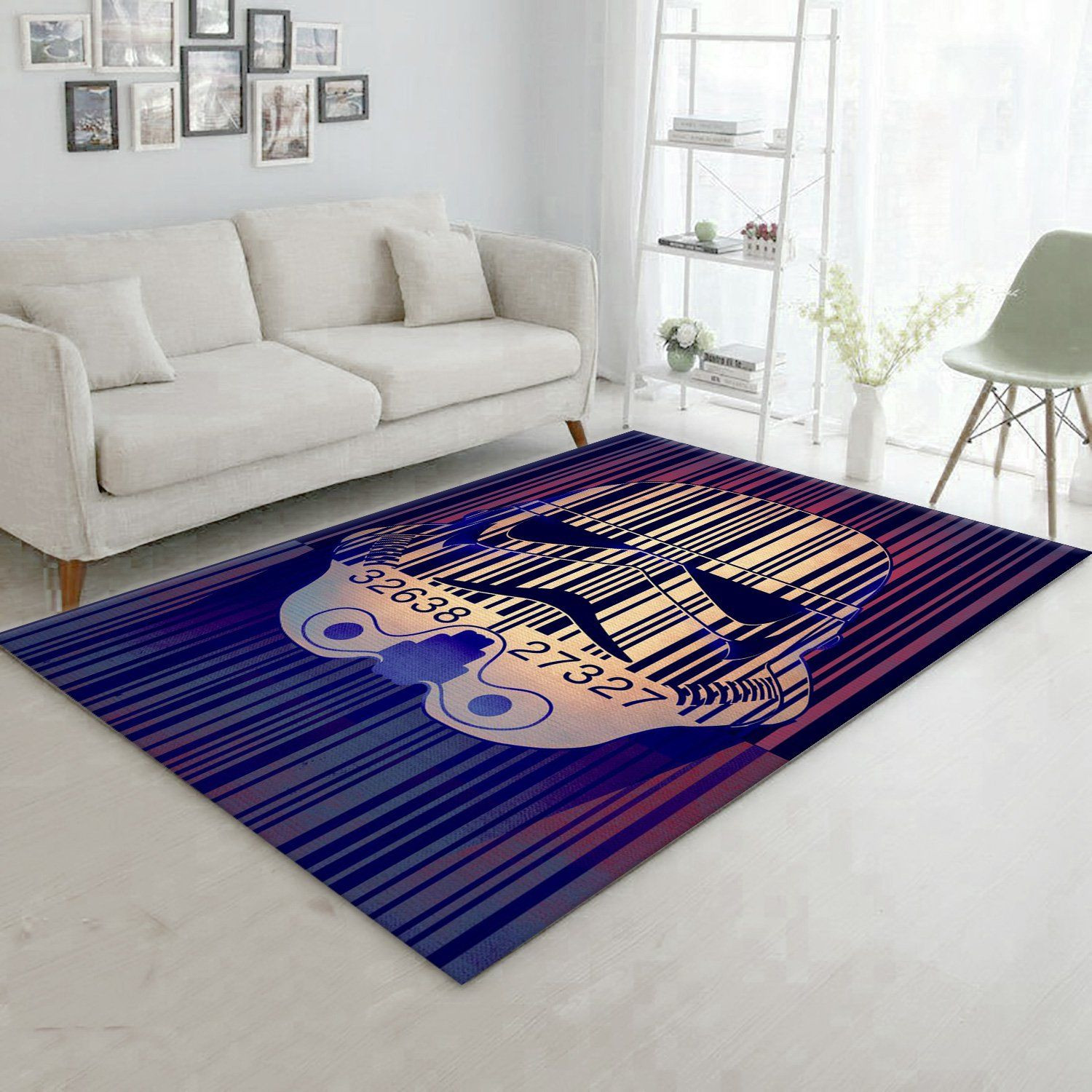 Barcode Star War Area Rug Carpet, Bedroom Rug, US Gift Decor - Indoor Outdoor Rugs