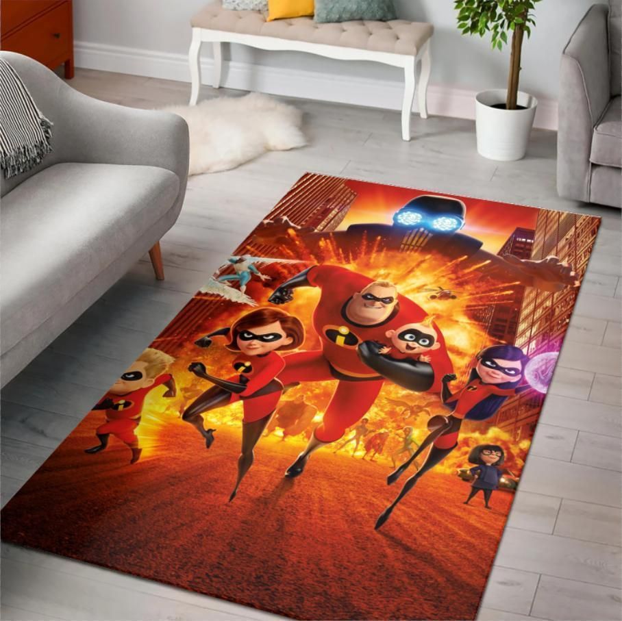 The Incredibles Movie Area Rug Rugs For Living Room Rug Home Decor - Indoor Outdoor Rugs