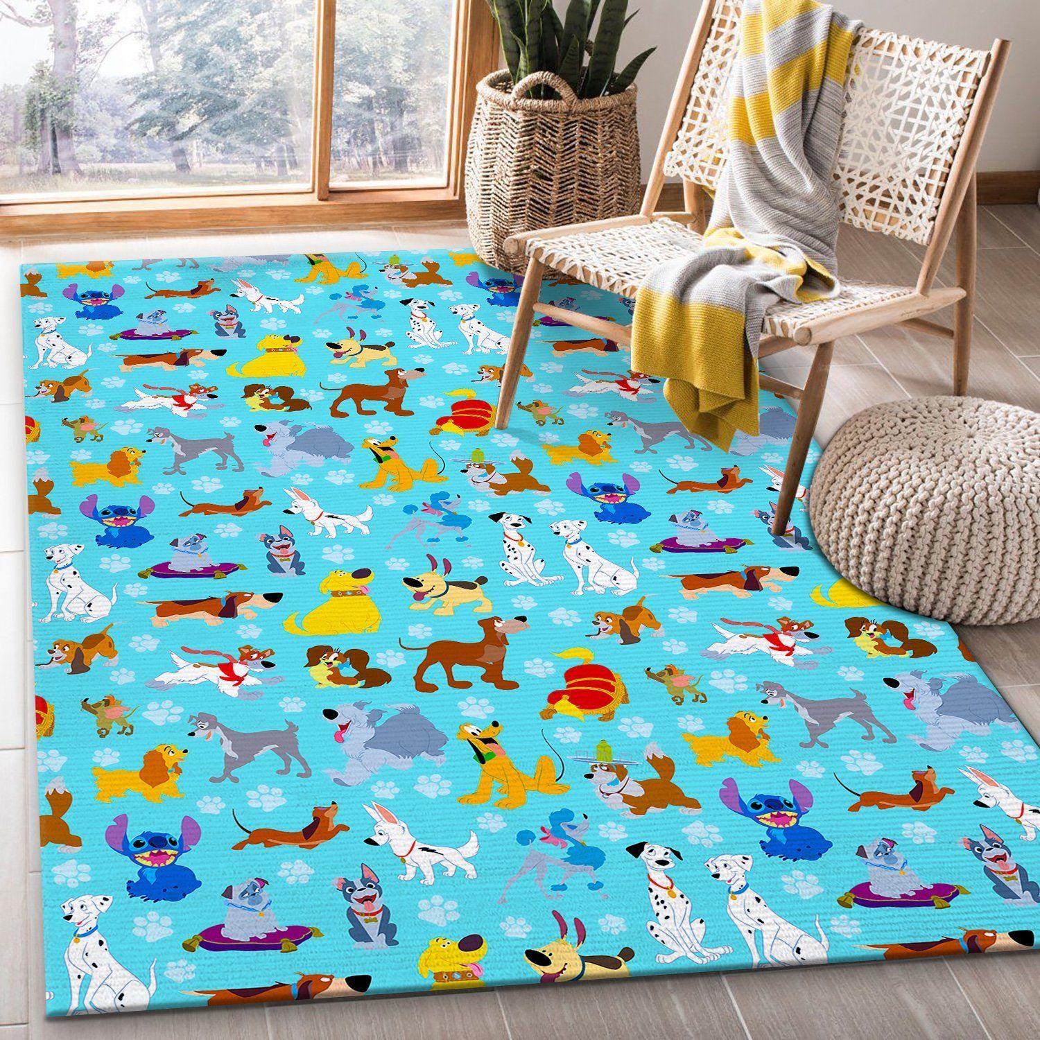 DISNEY DOGS Area rug Living Room Carpet - Indoor Outdoor Rugs