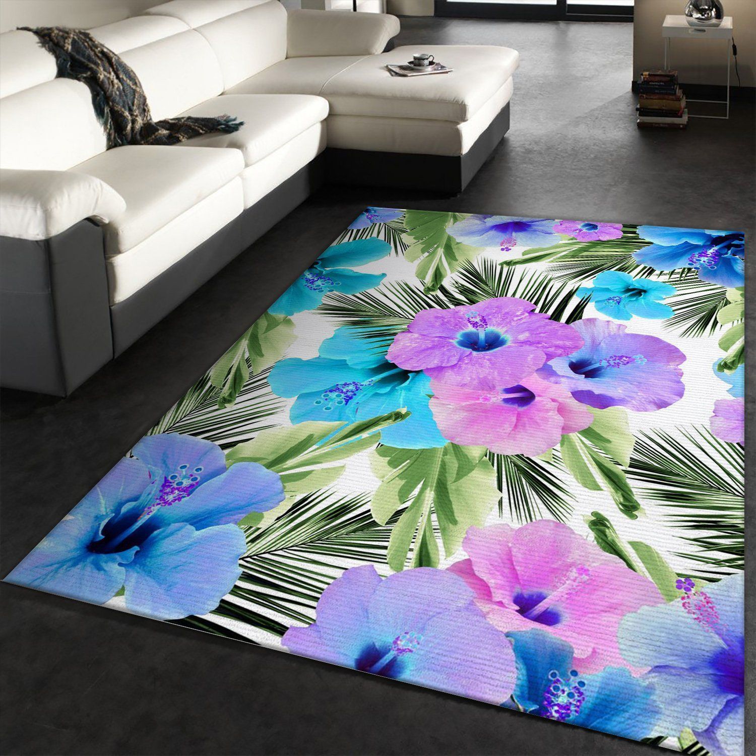 Tropical Hibiscus Dream 2 Area Rug, Living room and bedroom Rug, Family Gift US Decor - Indoor Outdoor Rugs