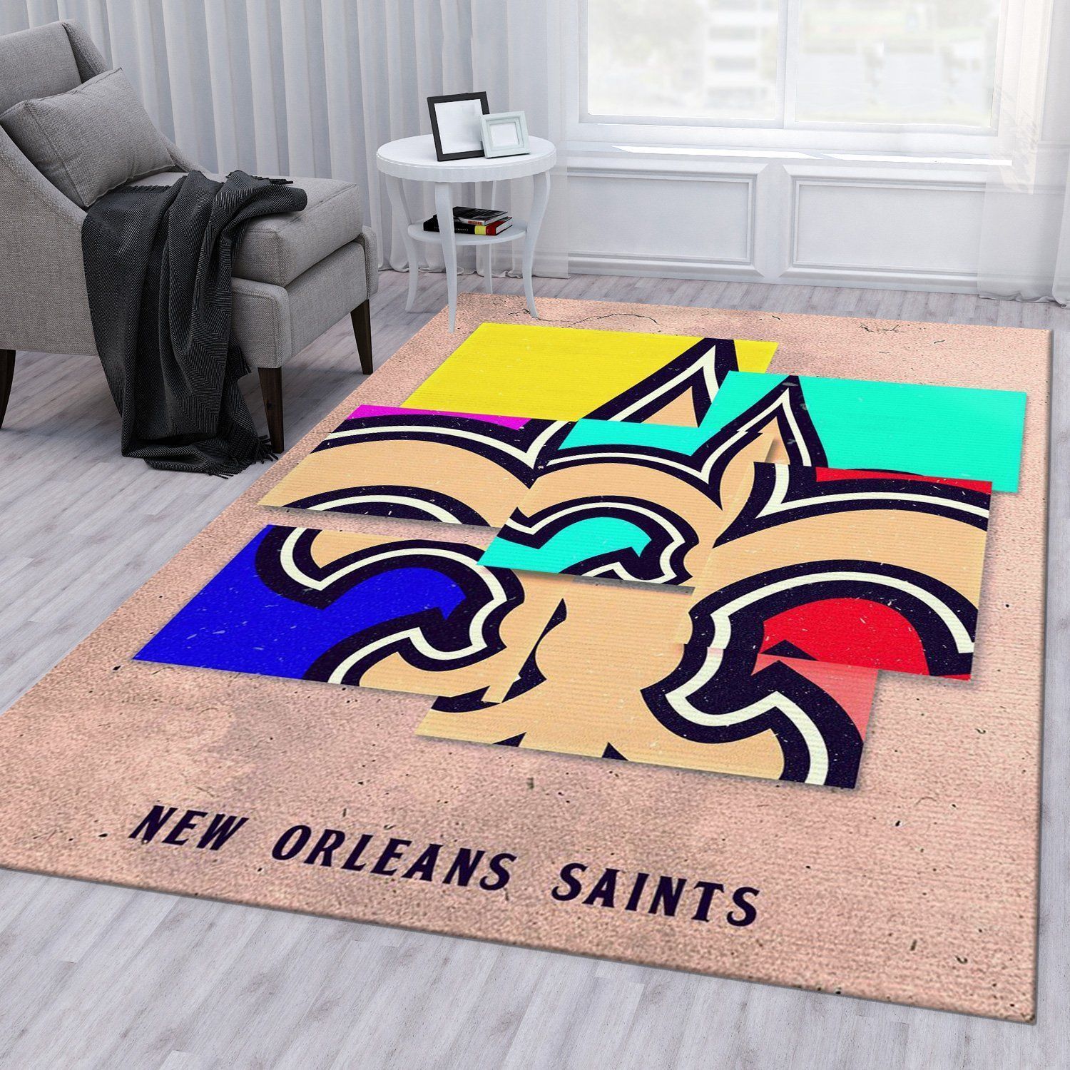 New Orleans Saints NFL Rug Bedroom Rug US Gift Decor - Indoor Outdoor Rugs