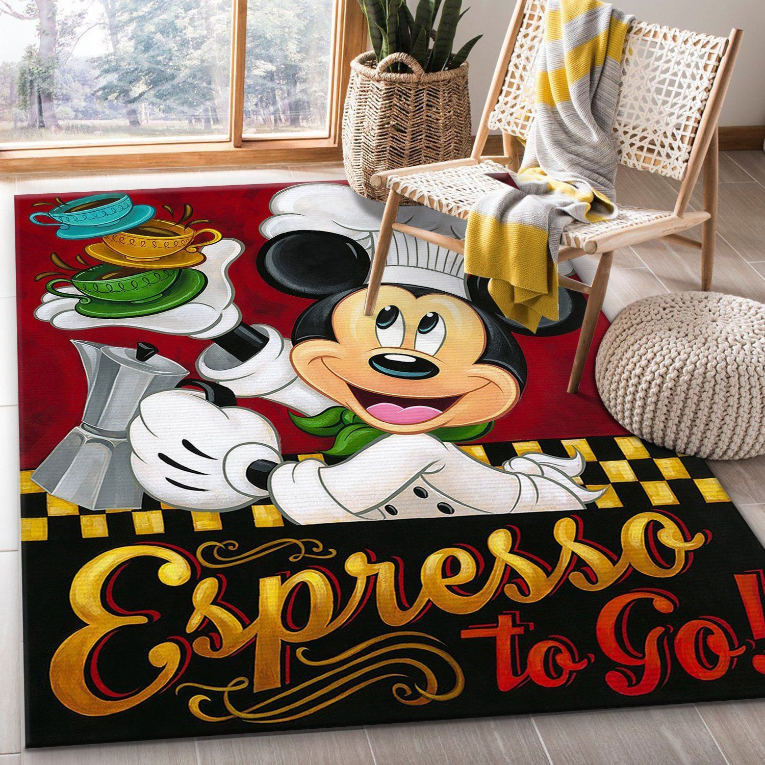 Espresso Christmas Gift Rug Bedroom Rug Home Decor - Indoor Outdoor Rugs