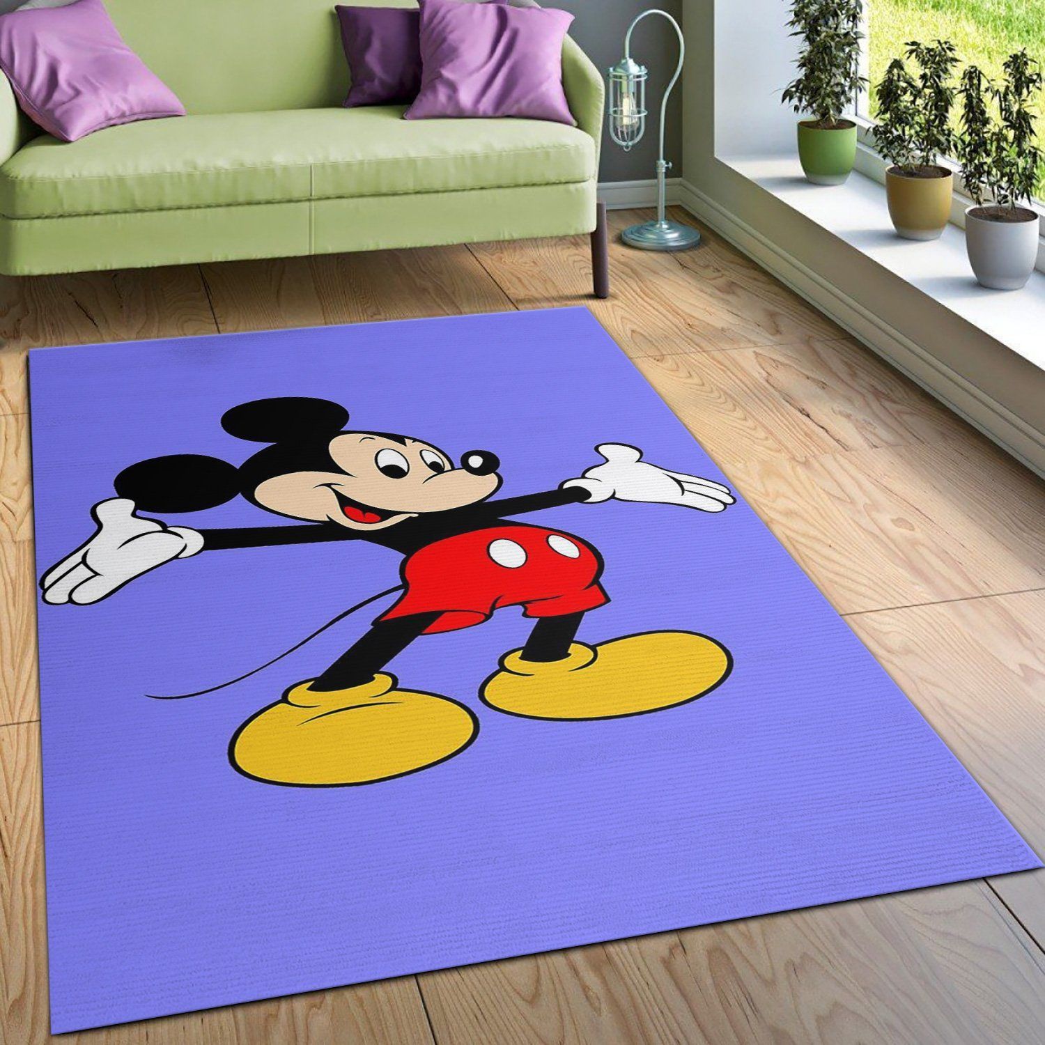 Mickey Mouse Disney Area Rug For Christmas Living room Family Gift US Decor - Indoor Outdoor Rugs