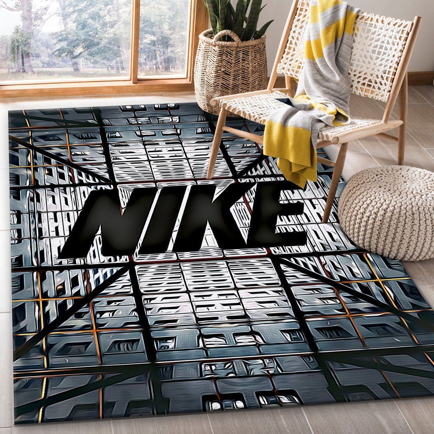 Nike Modern Monument Area Rug Bedroom Rug Home US Decor - Indoor Outdoor Rugs