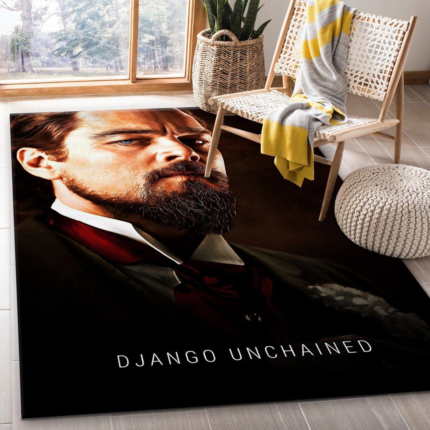 Django Unchained Area Rug Art Painting Movie Rugs US Gift Decor - Indoor Outdoor Rugs