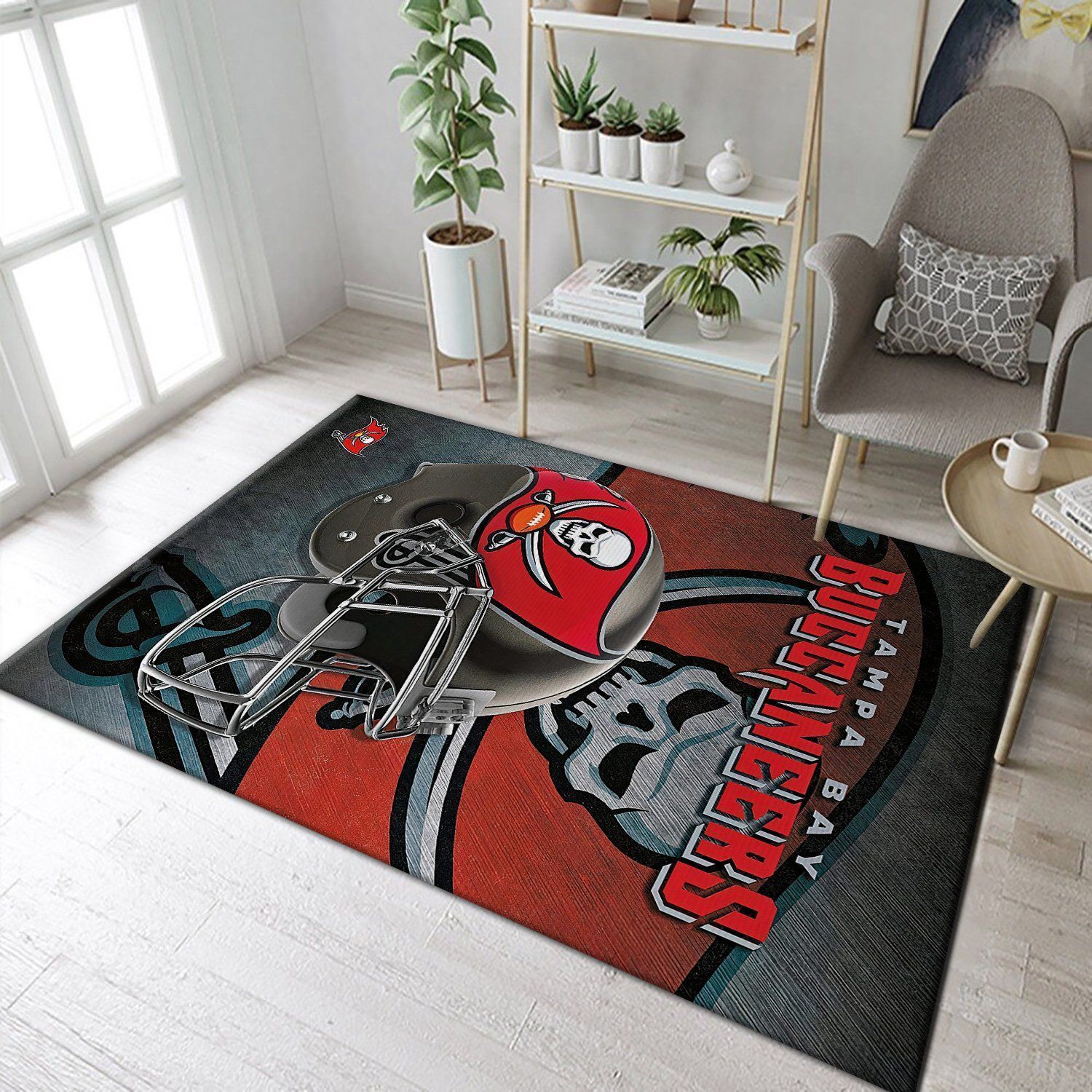 Tampa Bay Buccaneers NFL Team Logo Helmet Style Nice Gift Home Decor Rectangle Area Rug RER U4C7 - Indoor Outdoor Rugs