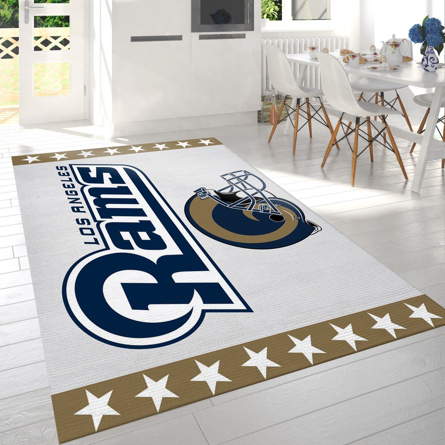 Los Angeles Rams Helmet Nfl Area Rug Living Room Rug Home US Decor - Indoor Outdoor Rugs