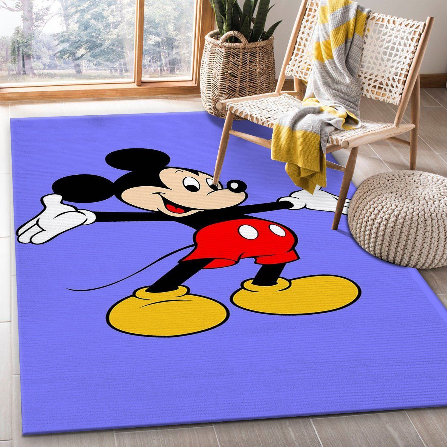 Mickey Mouse Disney Area Rug For Christmas Living room Family Gift US Decor - Indoor Outdoor Rugs