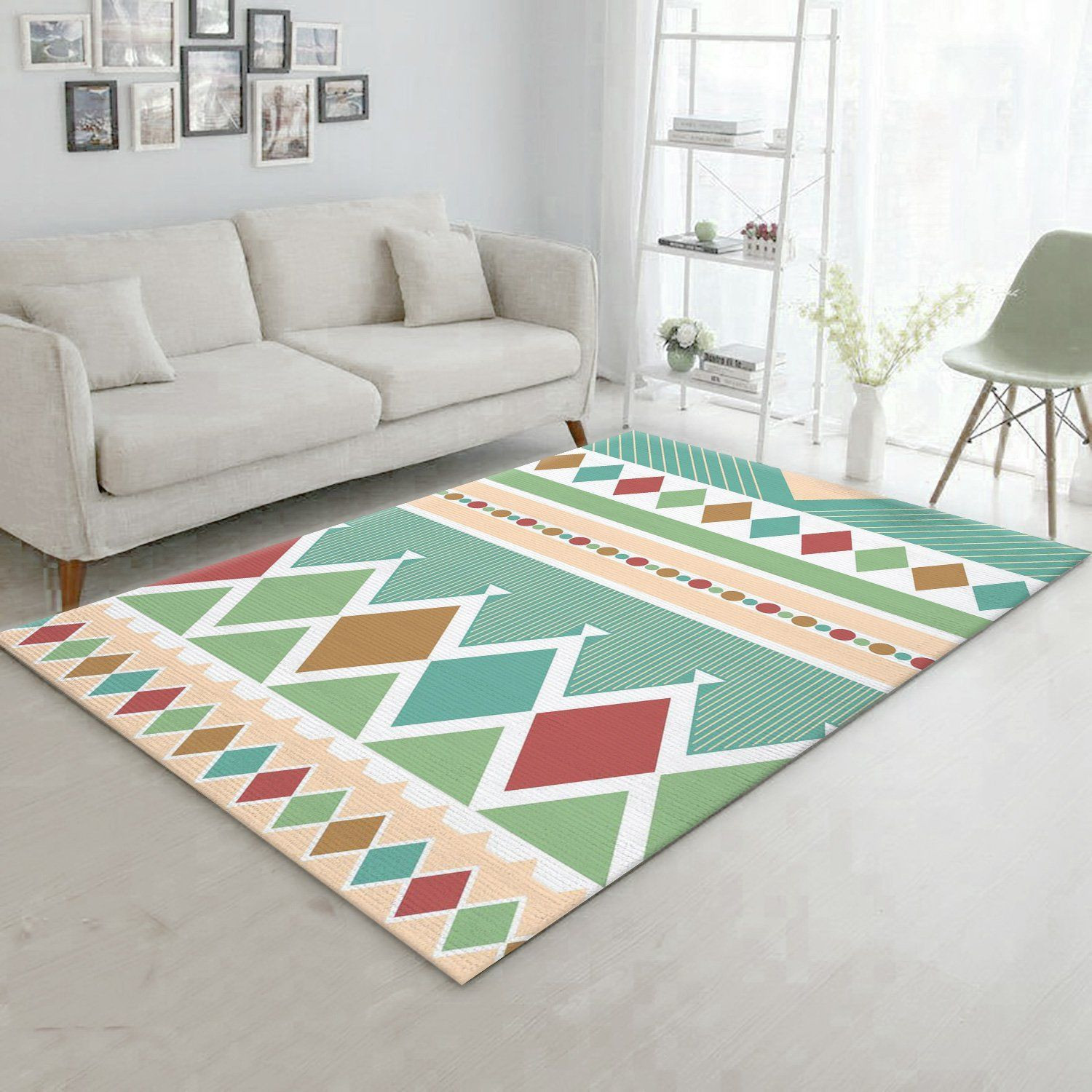 Colorful Tribal Pattern Area Rug, Gift for fans, Christmas Gift US Decor - Indoor Outdoor Rugs